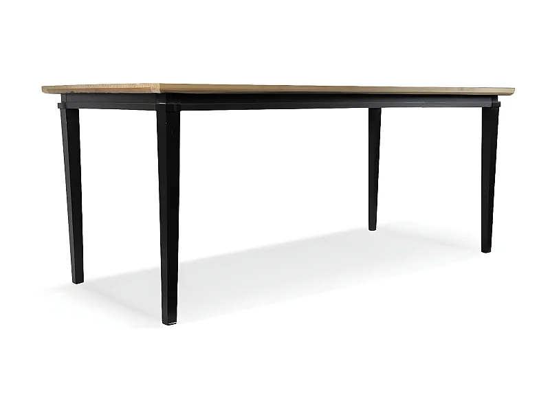 Table à manger Bois-MDF Noir - Idéline Décoration d'Autrefois