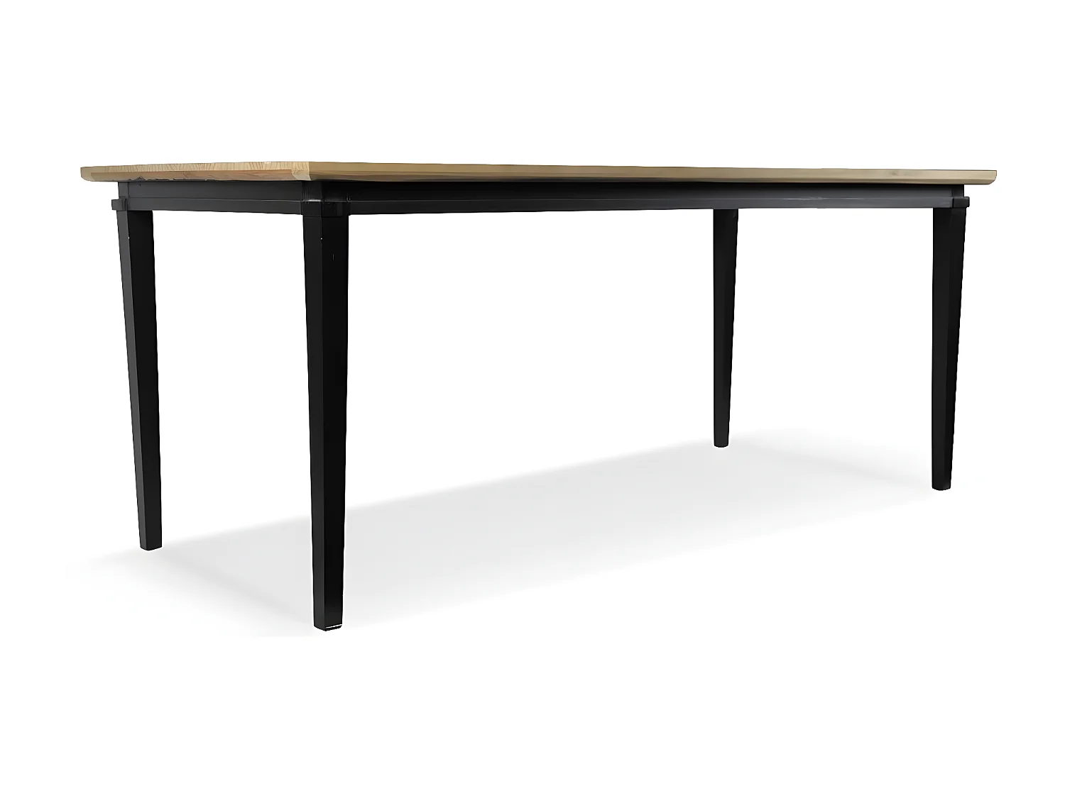 Table à manger Bois-MDF Noir - Idéline Décoration d'Autrefois