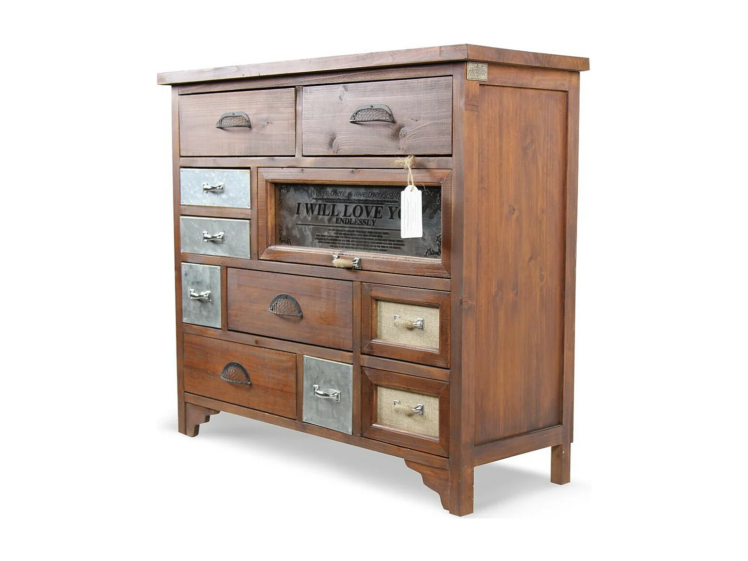 Commode grainetier 11 tiroirs Bois Marron - Décoration d'Autrefois