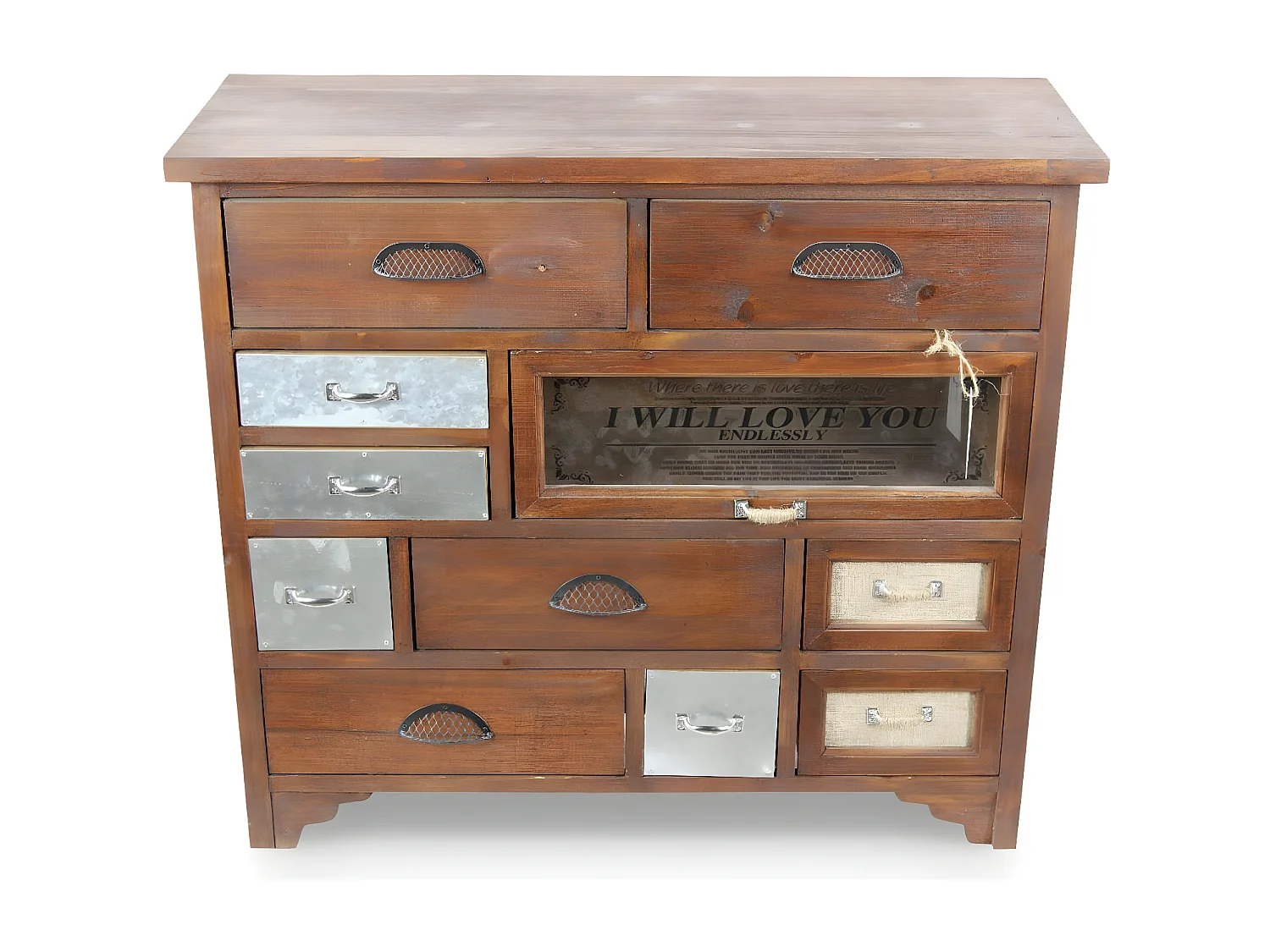 Commode grainetier 11 tiroirs Bois Marron - Décoration d'Autrefois