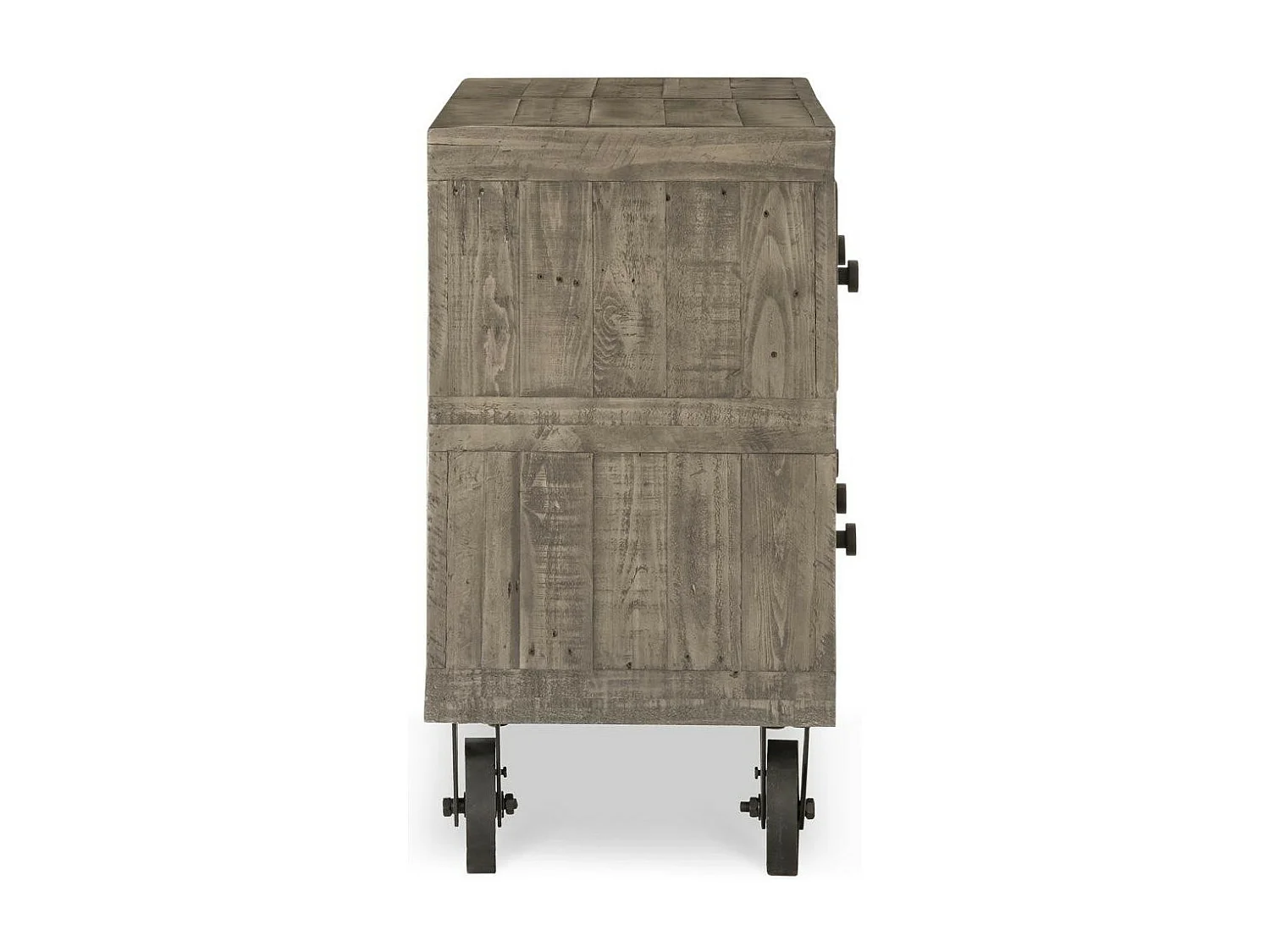 Commode roues Bois Marron - Sidéline Décoration d'Autrefois