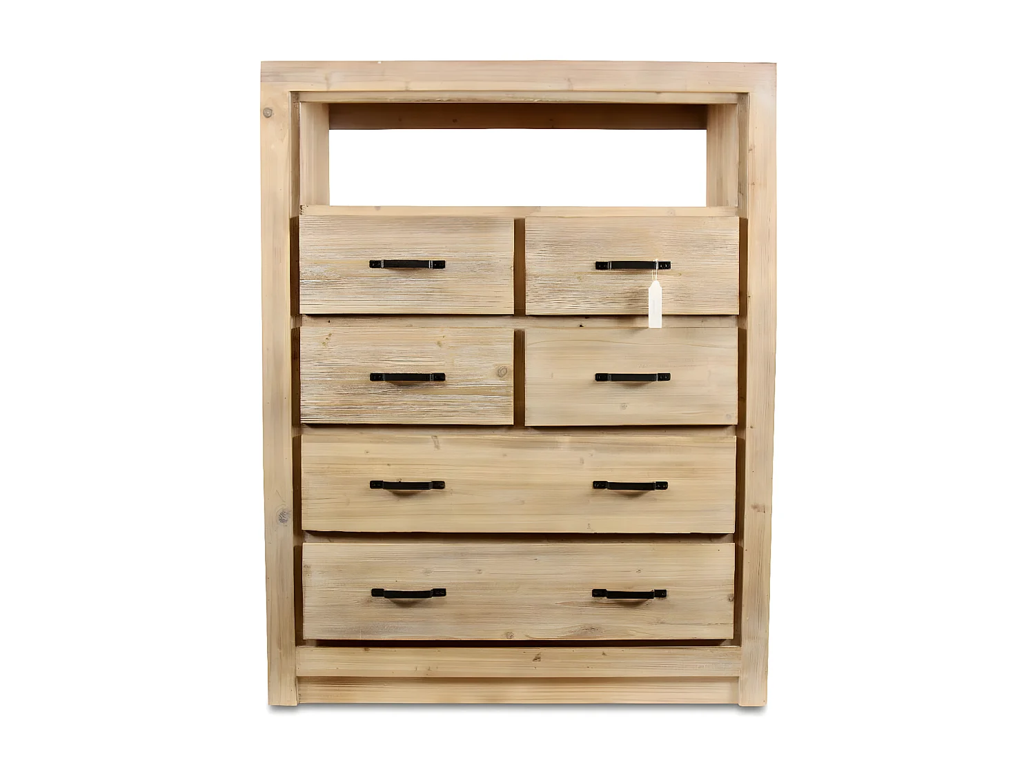 Commode 6 tiroirs naturel Bois Naturel - Esmée Décoration d'Autrefois