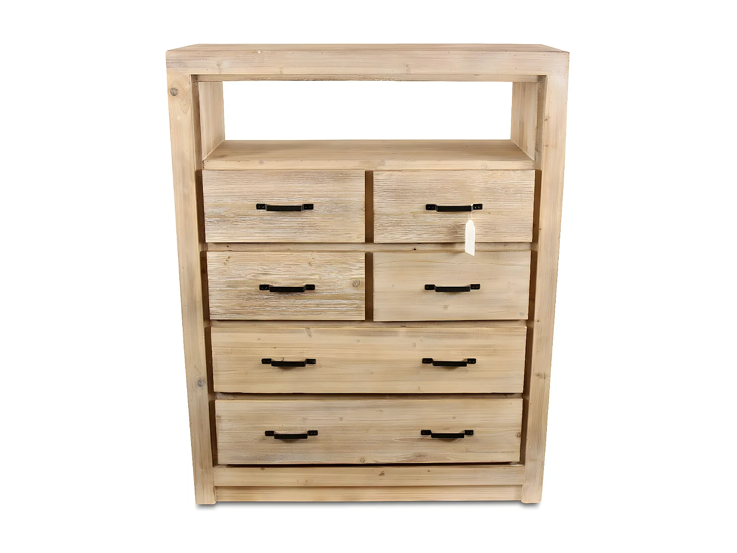 Commode 6 tiroirs naturel Bois Naturel - Esmée Décoration d'Autrefois