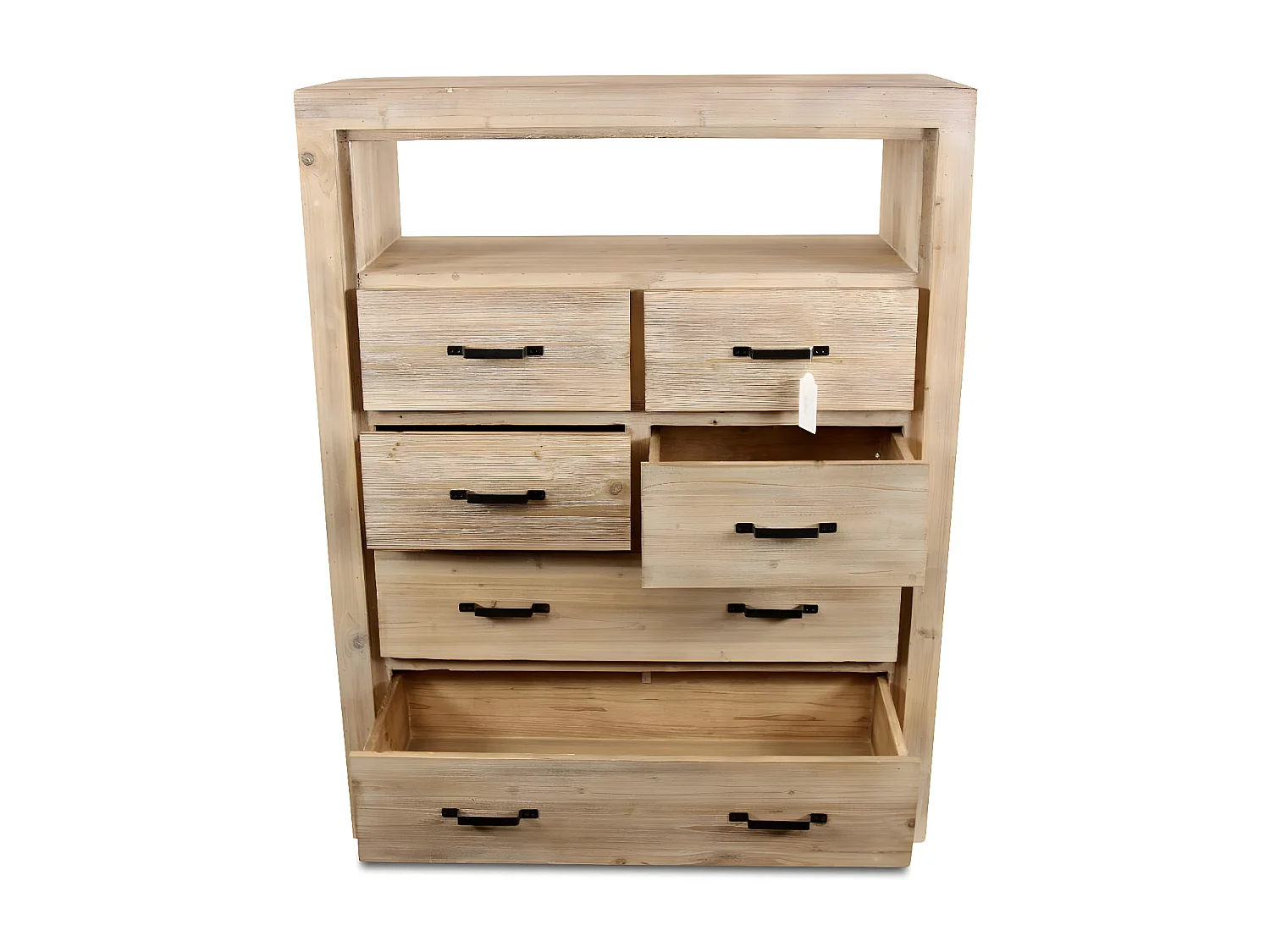 Commode 6 tiroirs naturel Bois Naturel - Esmée Décoration d'Autrefois