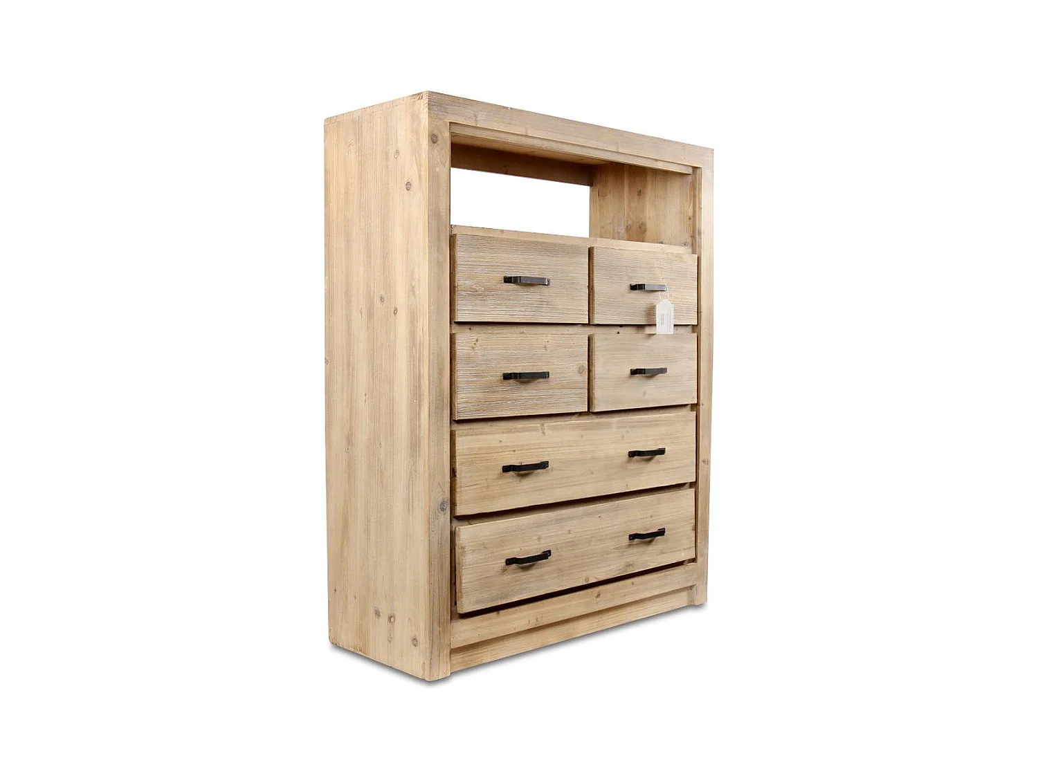 Commode 6 tiroirs naturel Bois Naturel - Esmée Décoration d'Autrefois