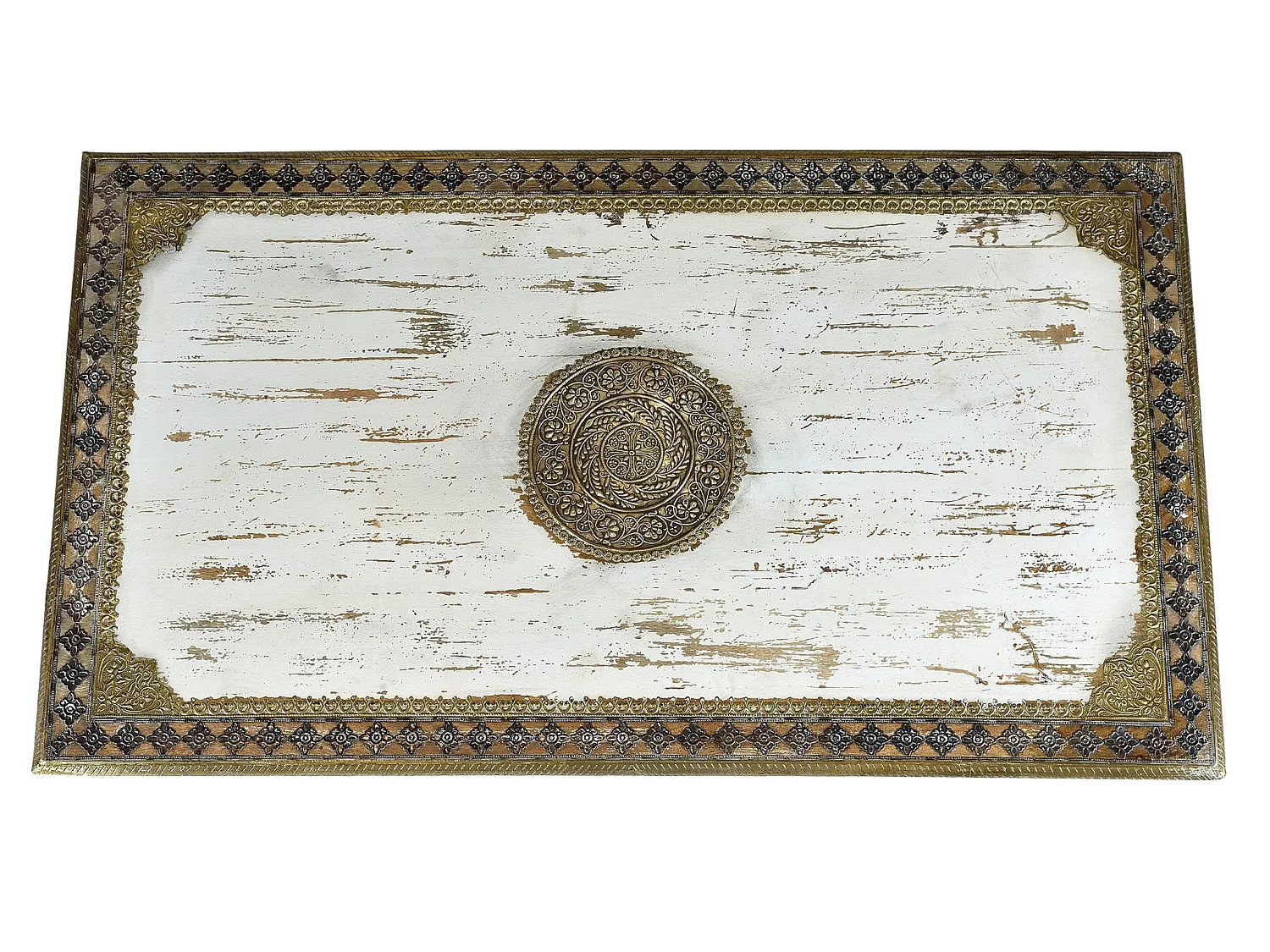 Tables basses en bois de manguier 140 cm, style colonial - 45 x 140 x 80 cm