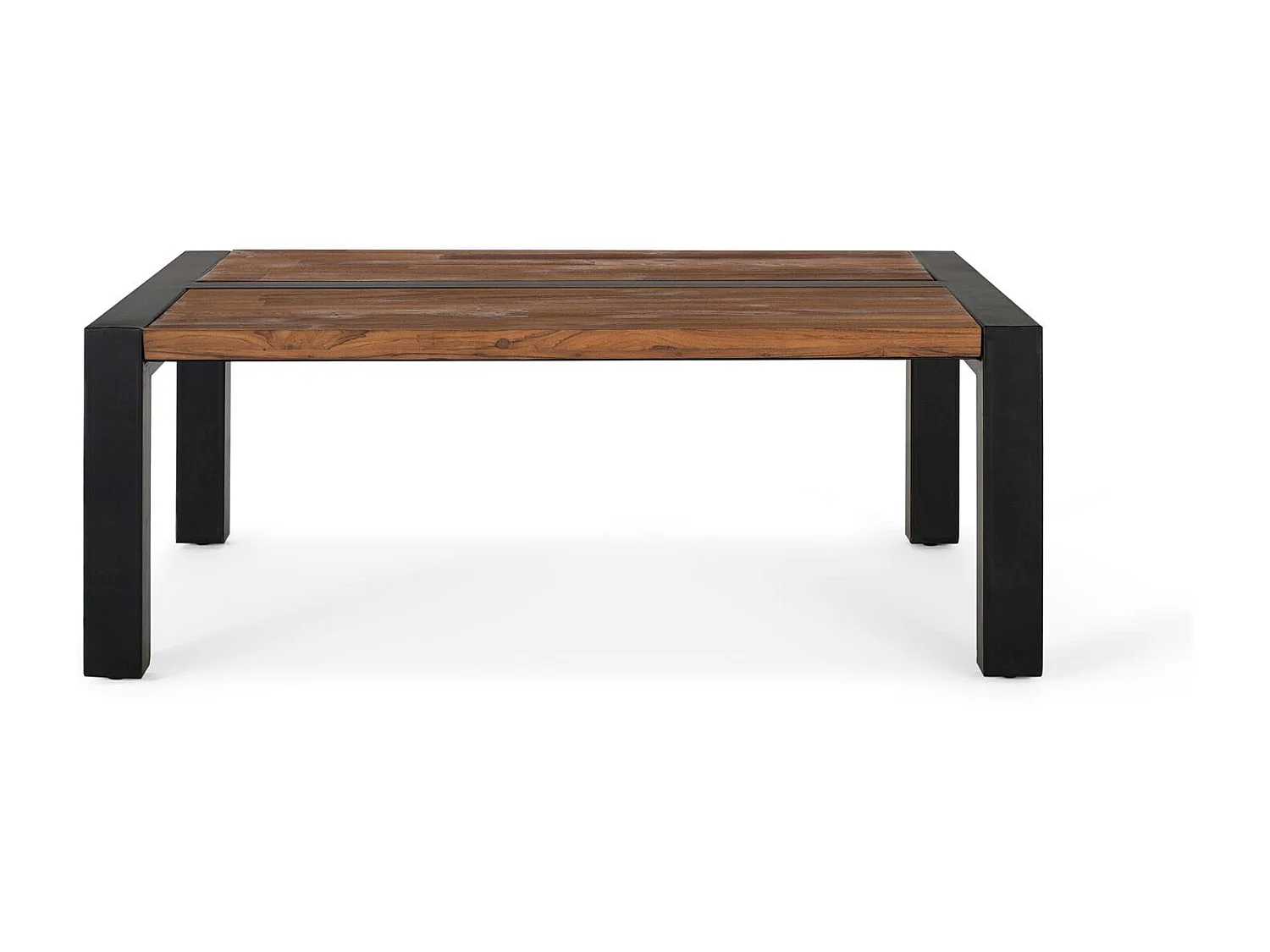 Table basse en bois teck et métal