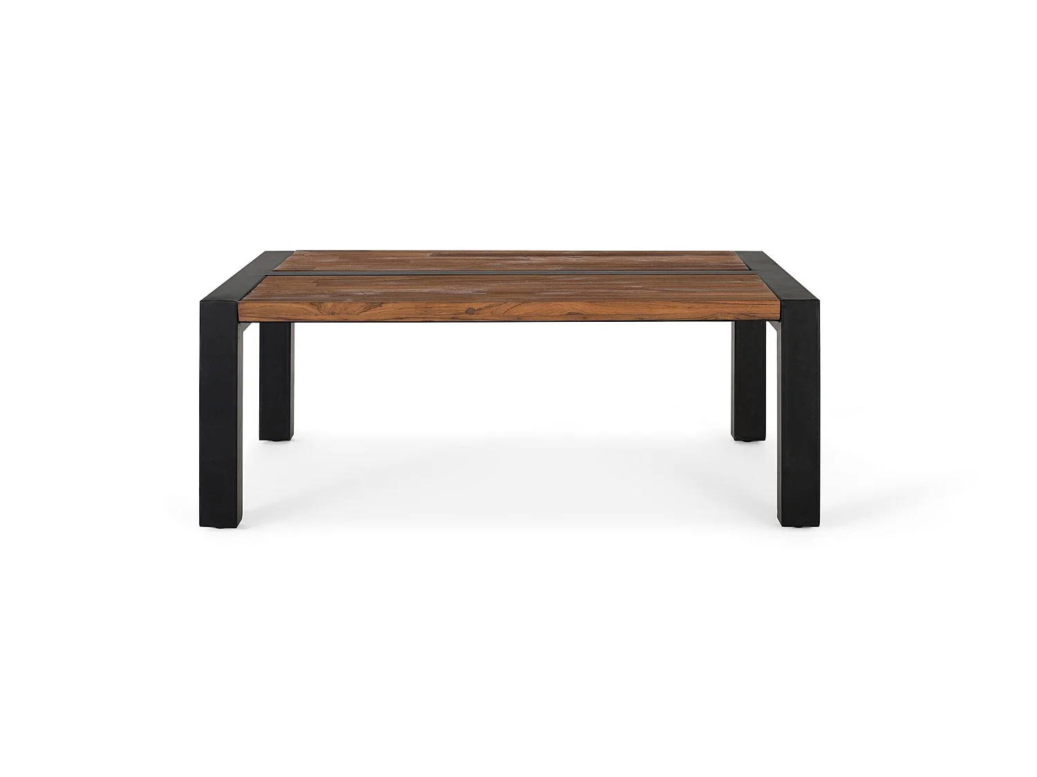 Tavolino in legno di teak e metallo