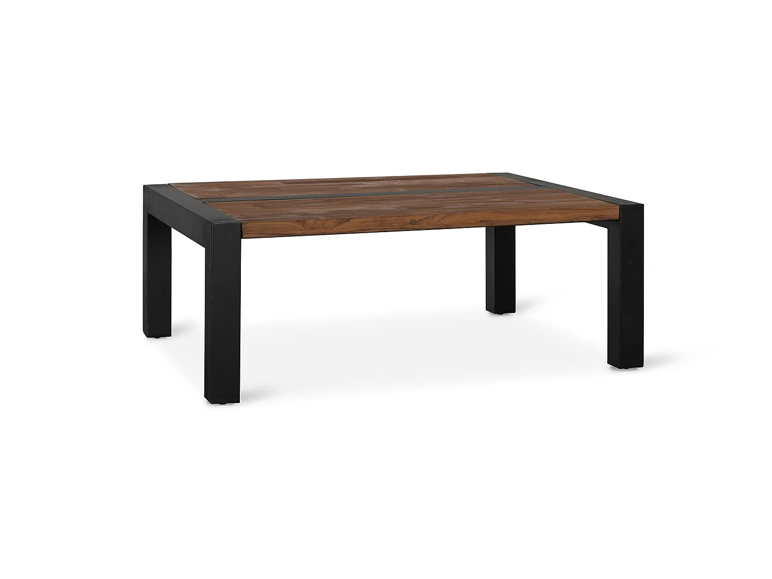 Tavolino in legno di teak e metallo