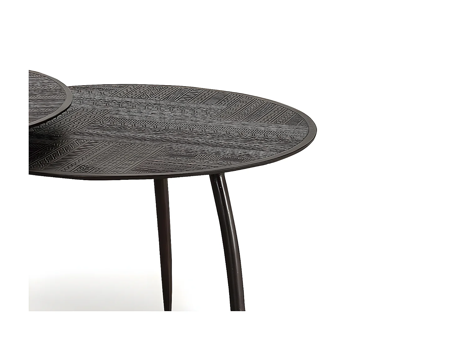 Lot De 2 Tables Basses Aluminium Marron 72x72x47cm - Udélie Décoration d'Autrefois