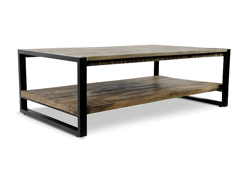 Table basse Bois Marron - Ulyssia Décoration d'Autrefois