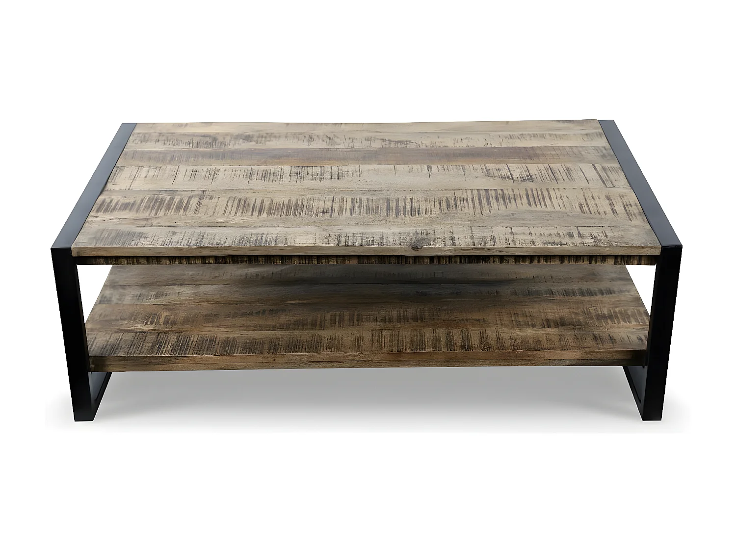 Table basse Bois Marron - Ulyssia Décoration d'Autrefois