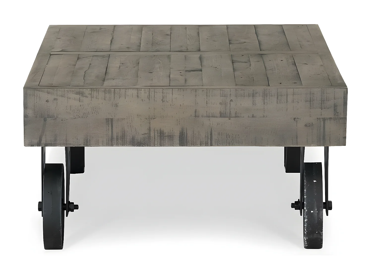 Table basse roulettes Bois Marron - Sidéline Décoration d'Autrefois