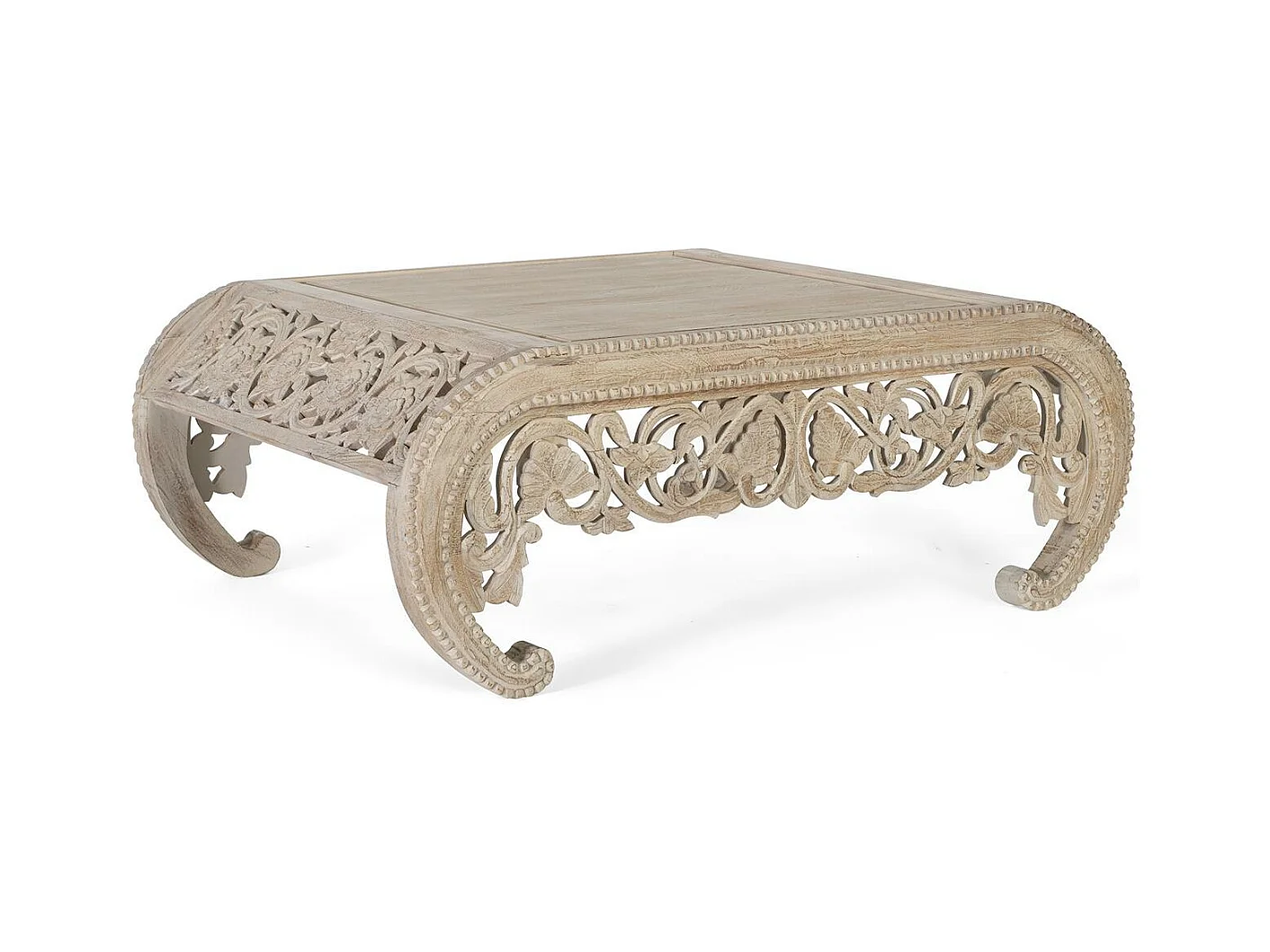 Table basse Bois Blanc - Décoration d'Autrefois