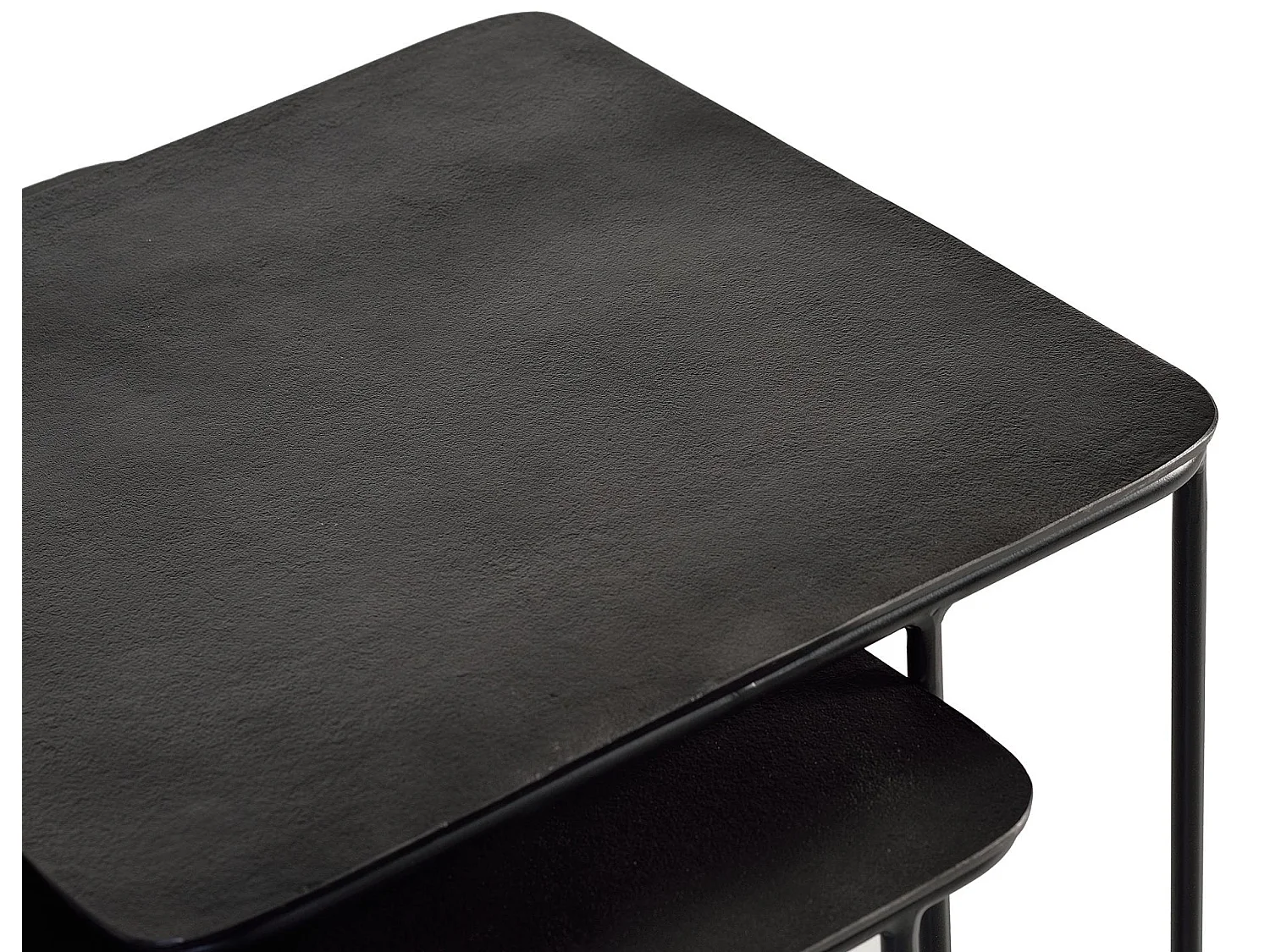 Grande table basse en métal 62 cm, petite table basse 46 cm, style industriel vintage - 41 x 62 x 62 cm