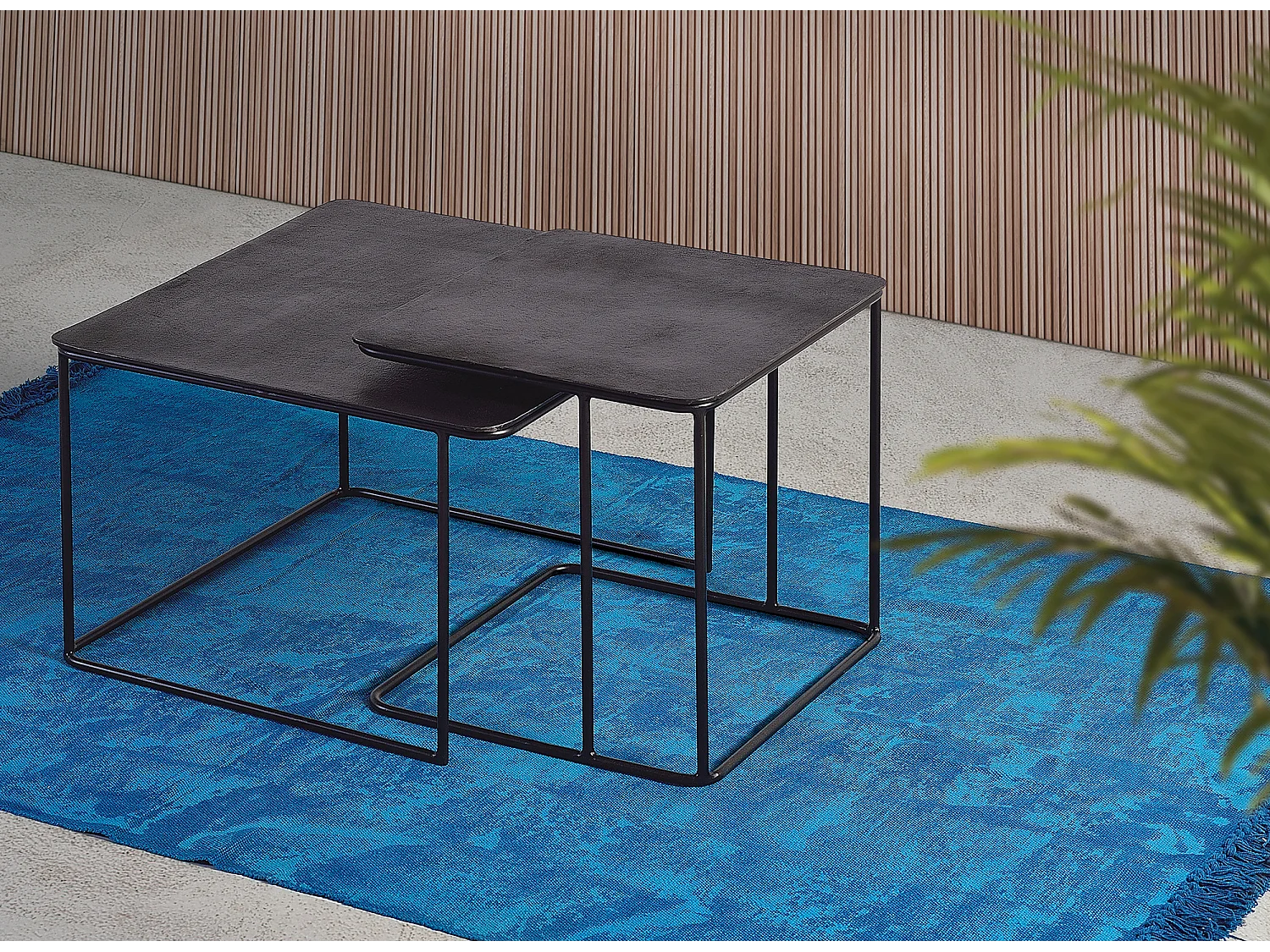 Base de mesa plateau bronze et pieds métal