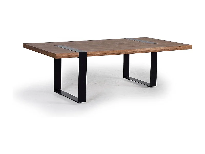 Mesa de centro de madera de acacia y metal
