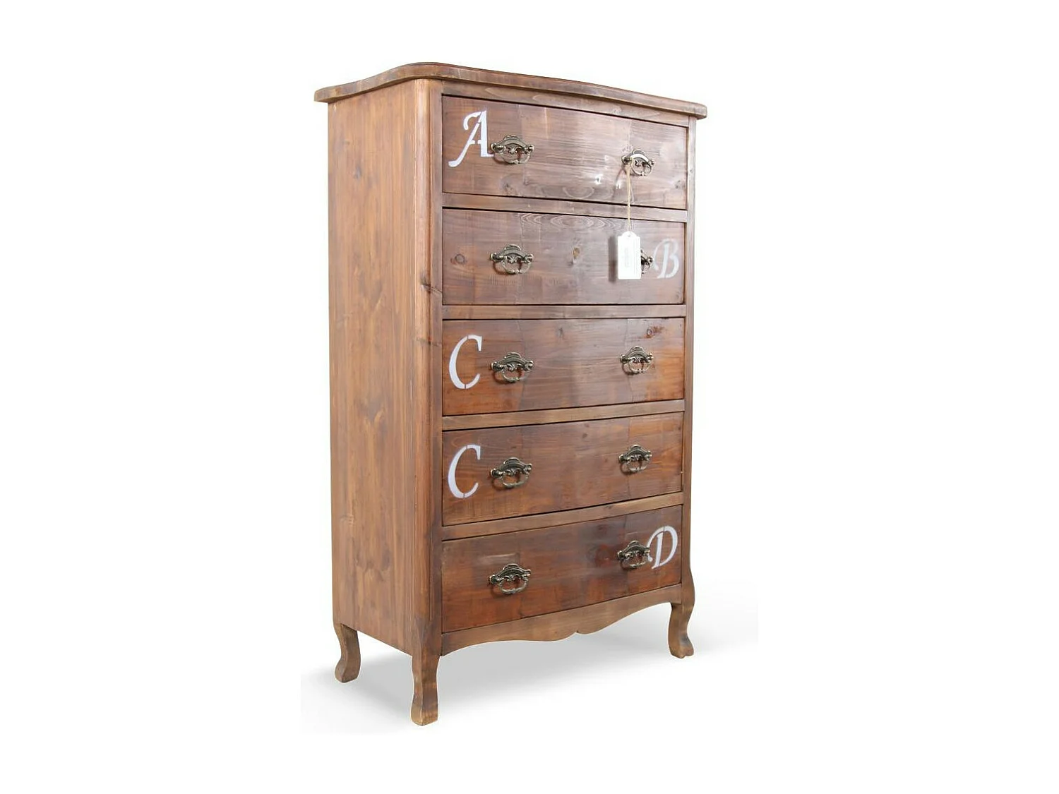 Chiffonnier 5 tiroirs Bois Marron - Décoration d'Autrefois