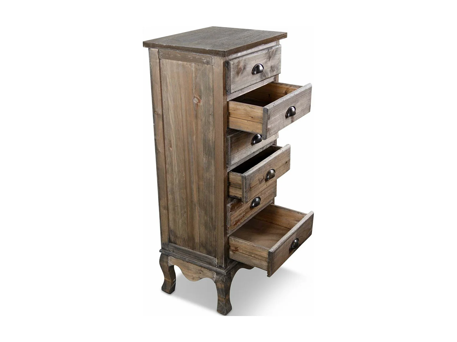 Chiffonnier 6 tiroirs Bois Marron - Décoration d'Autrefois