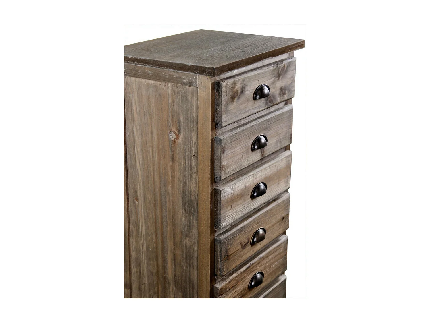 Chiffonnier 6 tiroirs Bois Marron - Décoration d'Autrefois