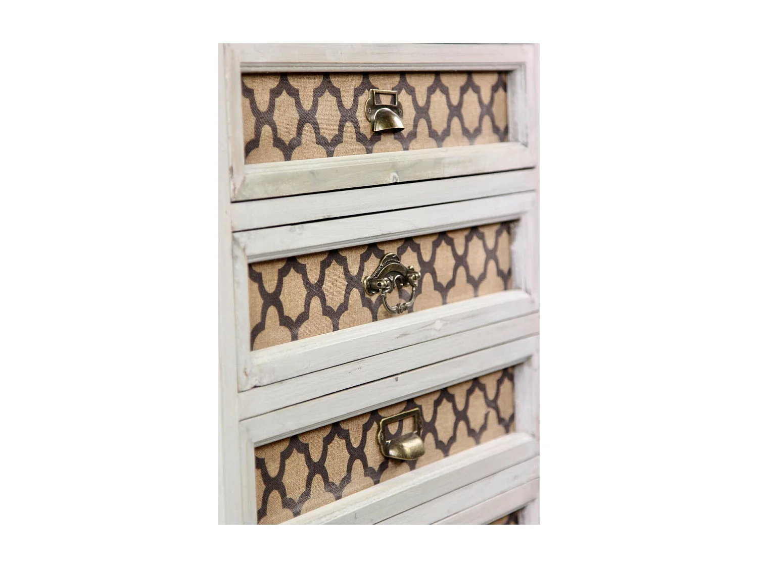 Chiffonnier 7 tiroirs Bois Blanc - Décoration d'Autrefois