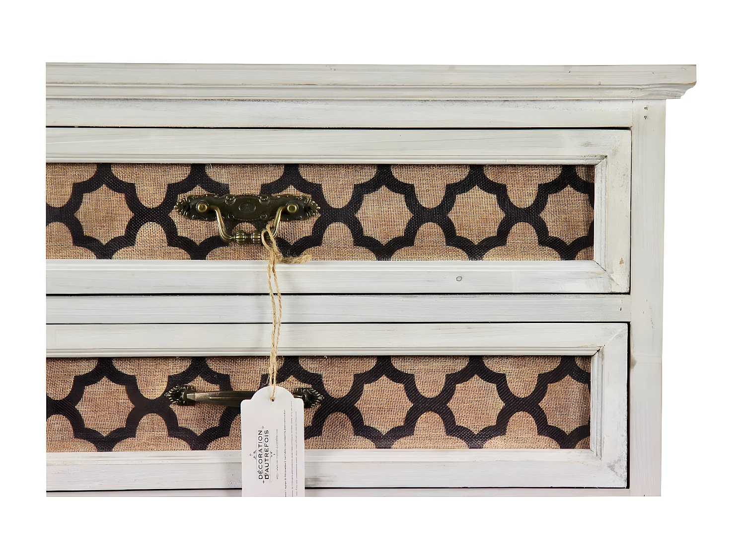 Chiffonnier 7 tiroirs Bois Blanc - Décoration d'Autrefois