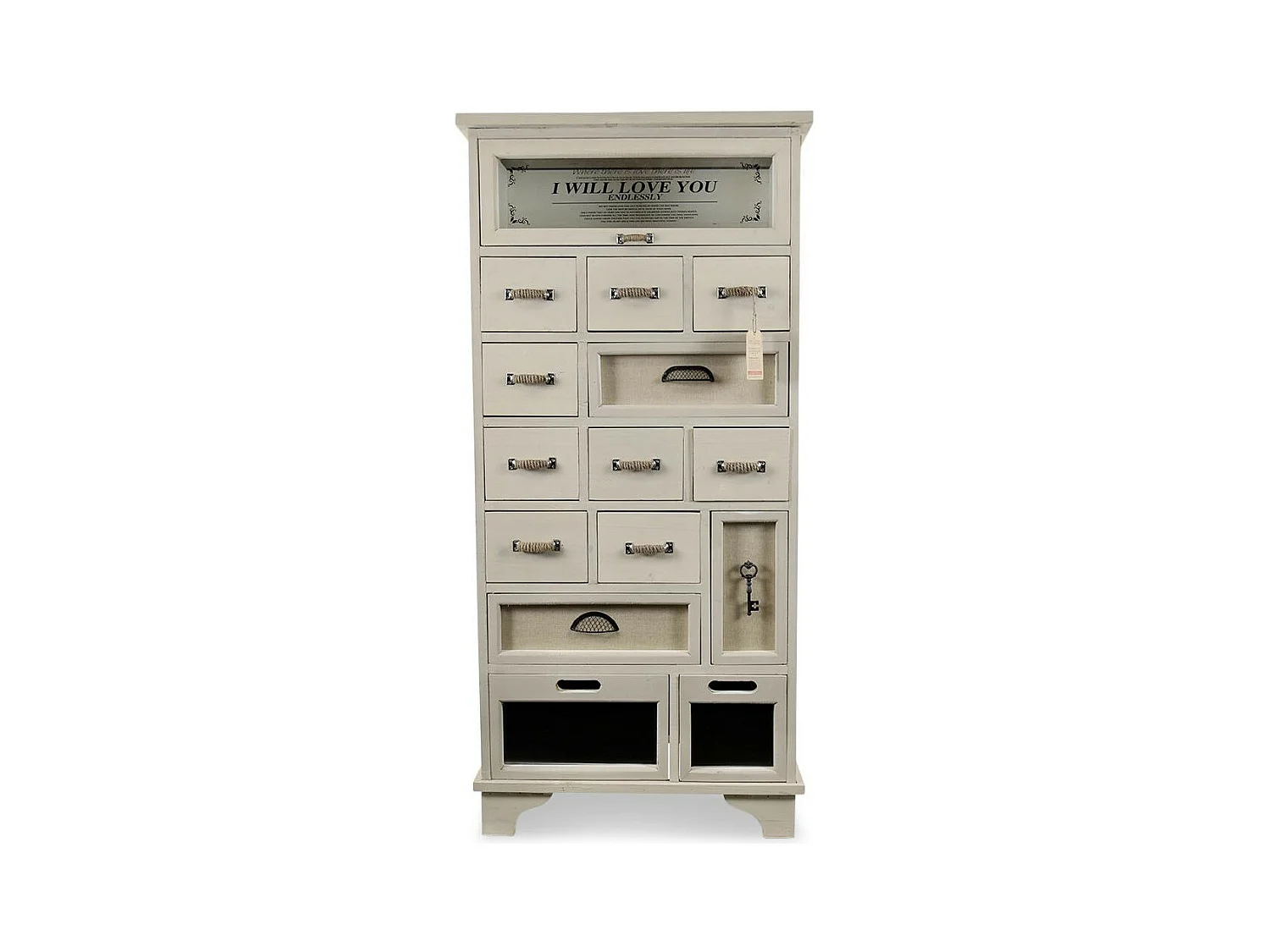 Chiffonnier 12 tiroirs Bois Blanc - Décoration d'Autrefois