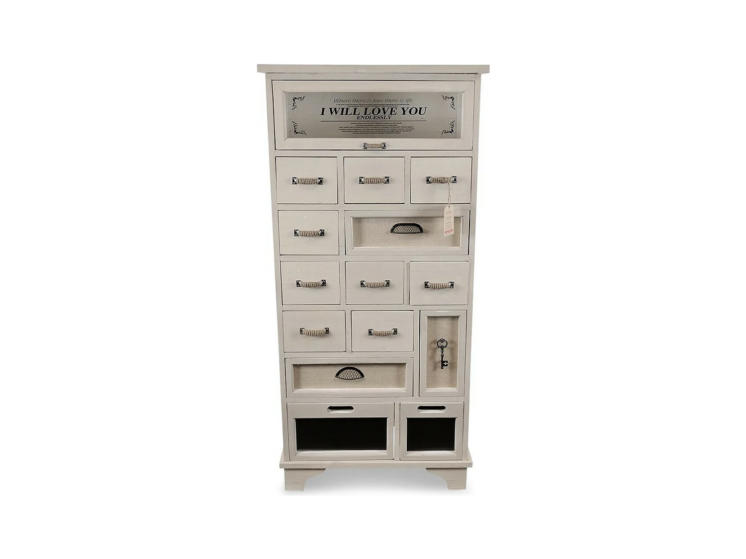 Chiffonnier 12 tiroirs Bois Blanc - Décoration d'Autrefois
