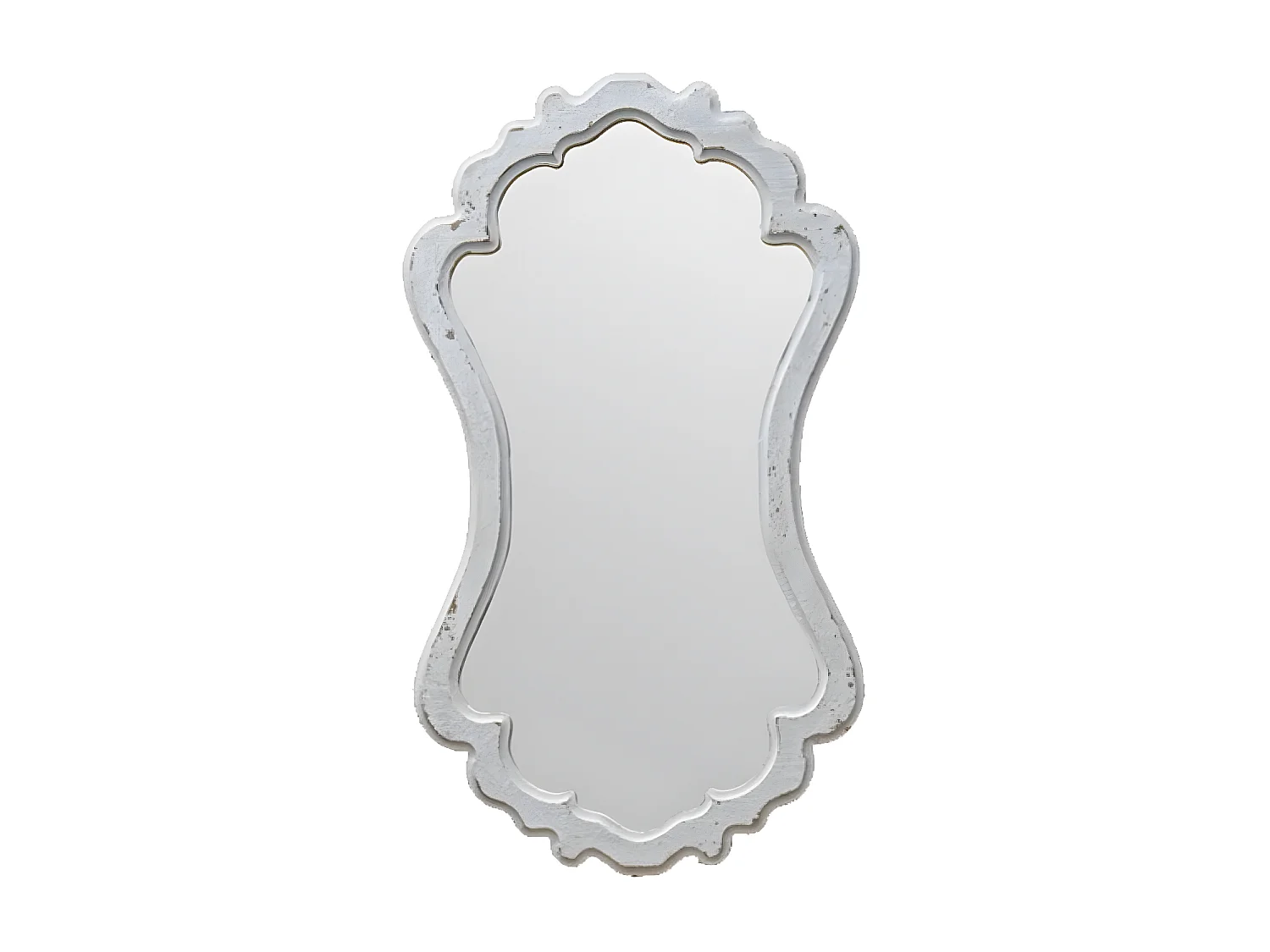 Grand miroir Bois-MDF Blanc - Décoration d'Autrefois