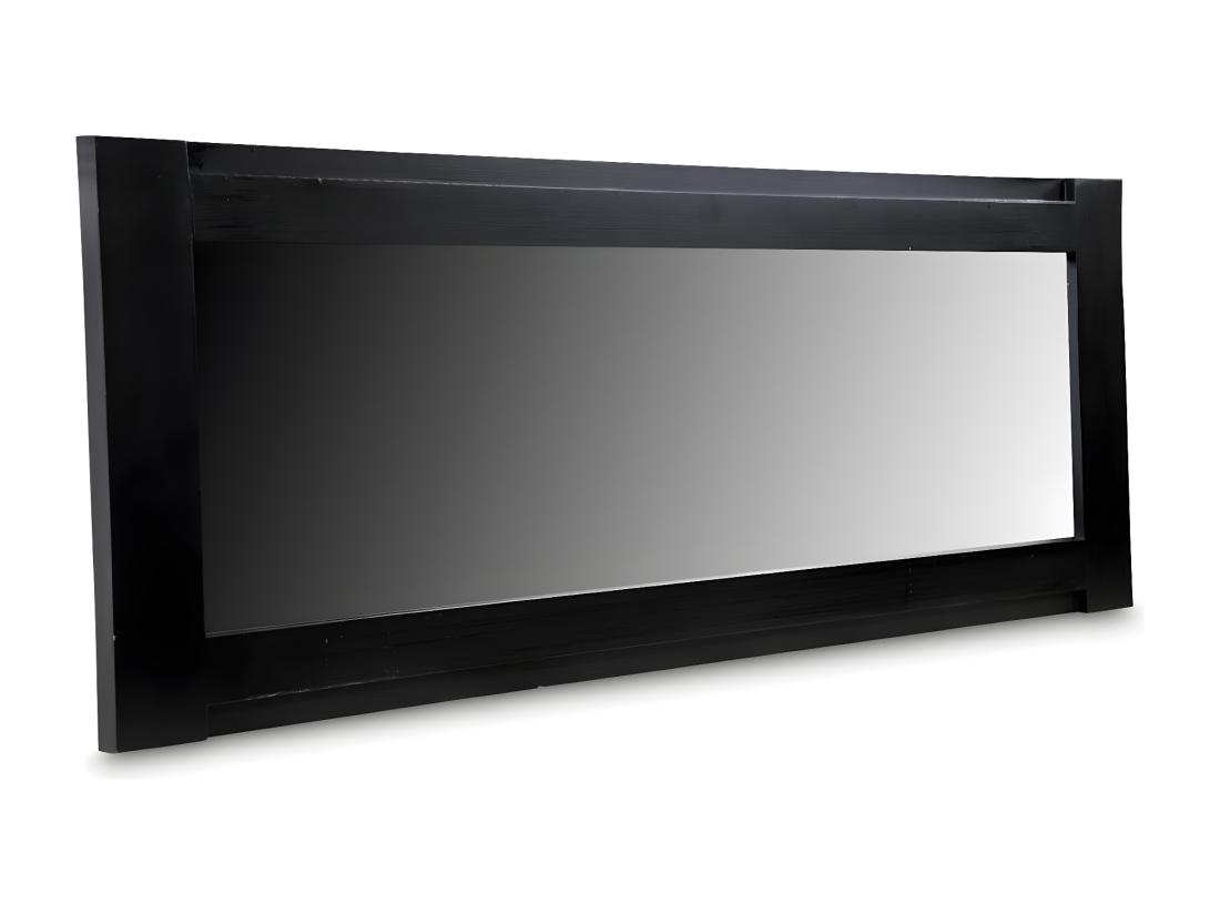 vente unique Grand miroir Bois-MDF Noir - Idéline Décoration d'Autrefois