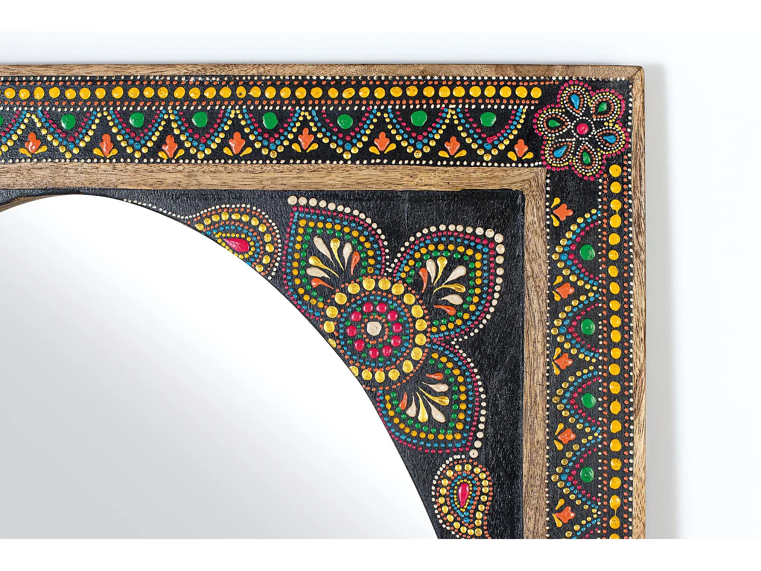 Miroir en manguier multicolore 90x60cm