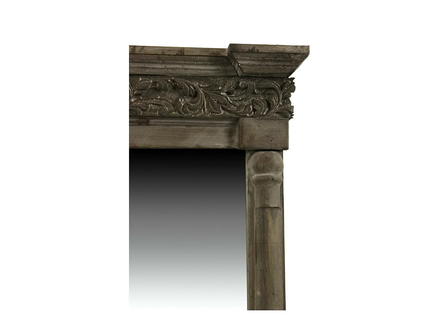 Miroir ancien rectangulaire vertical Bois Marron - Décoration d'Autrefois