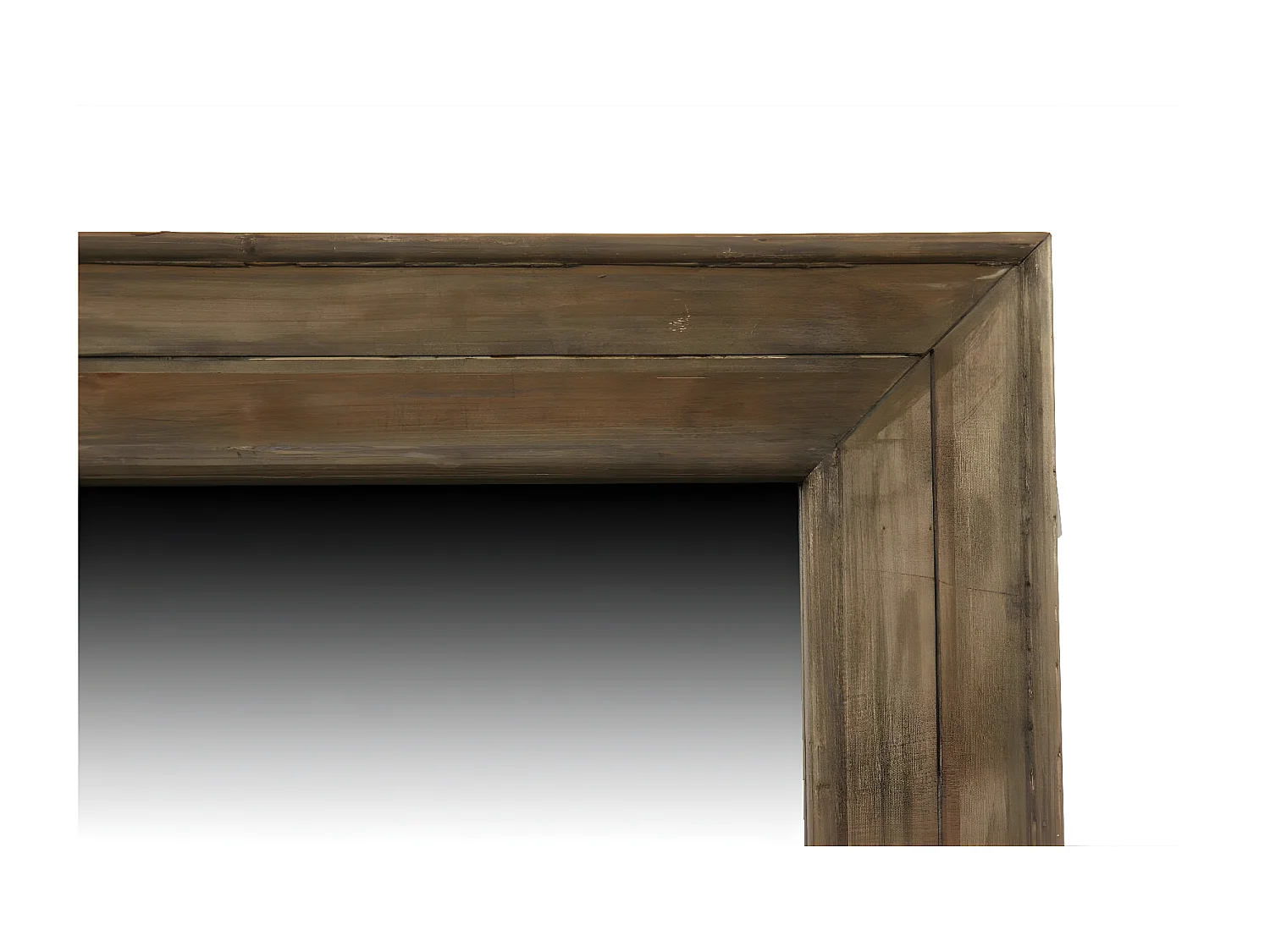 Miroir ancien rectangulaire vertical Bois Marron - Décoration d'Autrefois