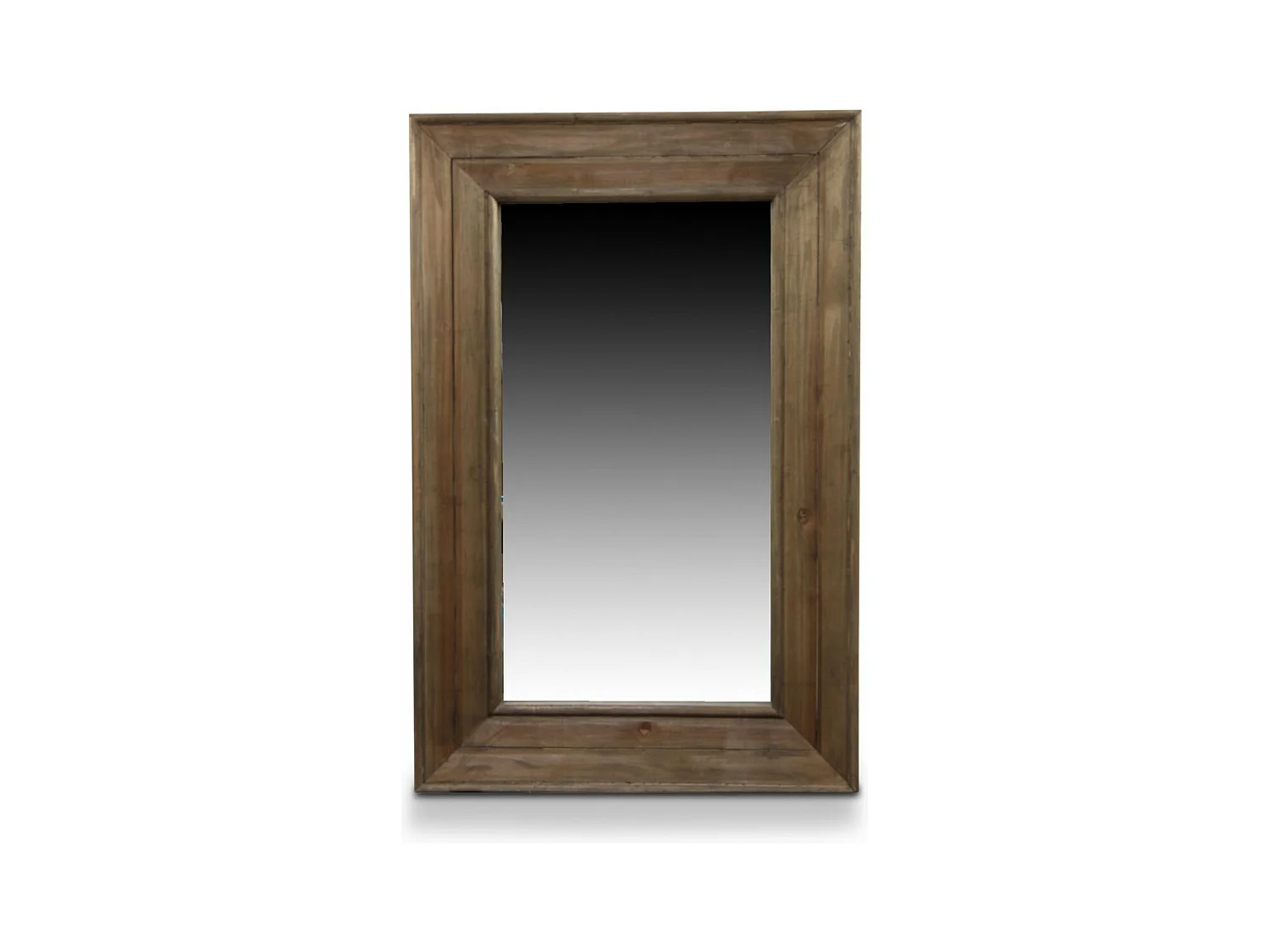 Miroir ancien rectangulaire vertical Bois Marron - Décoration d'Autrefois