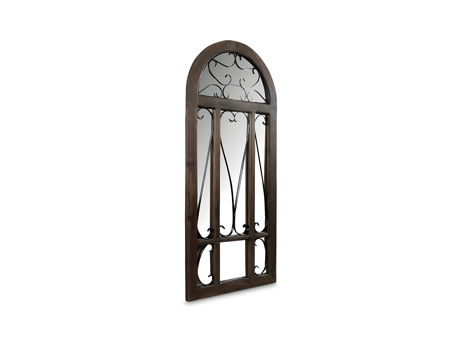 Miroir ancien vertical Bois Marron - Décoration d'Autrefois