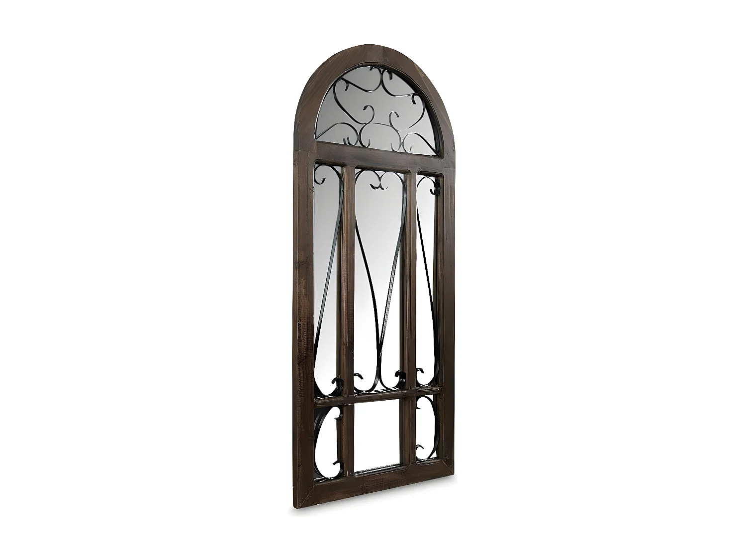 Miroir ancien vertical Bois Marron - Décoration d'Autrefois