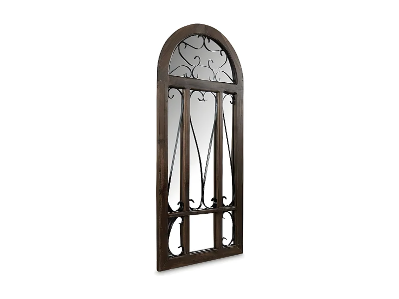 Miroir ancien vertical Bois Marron - Décoration d'Autrefois