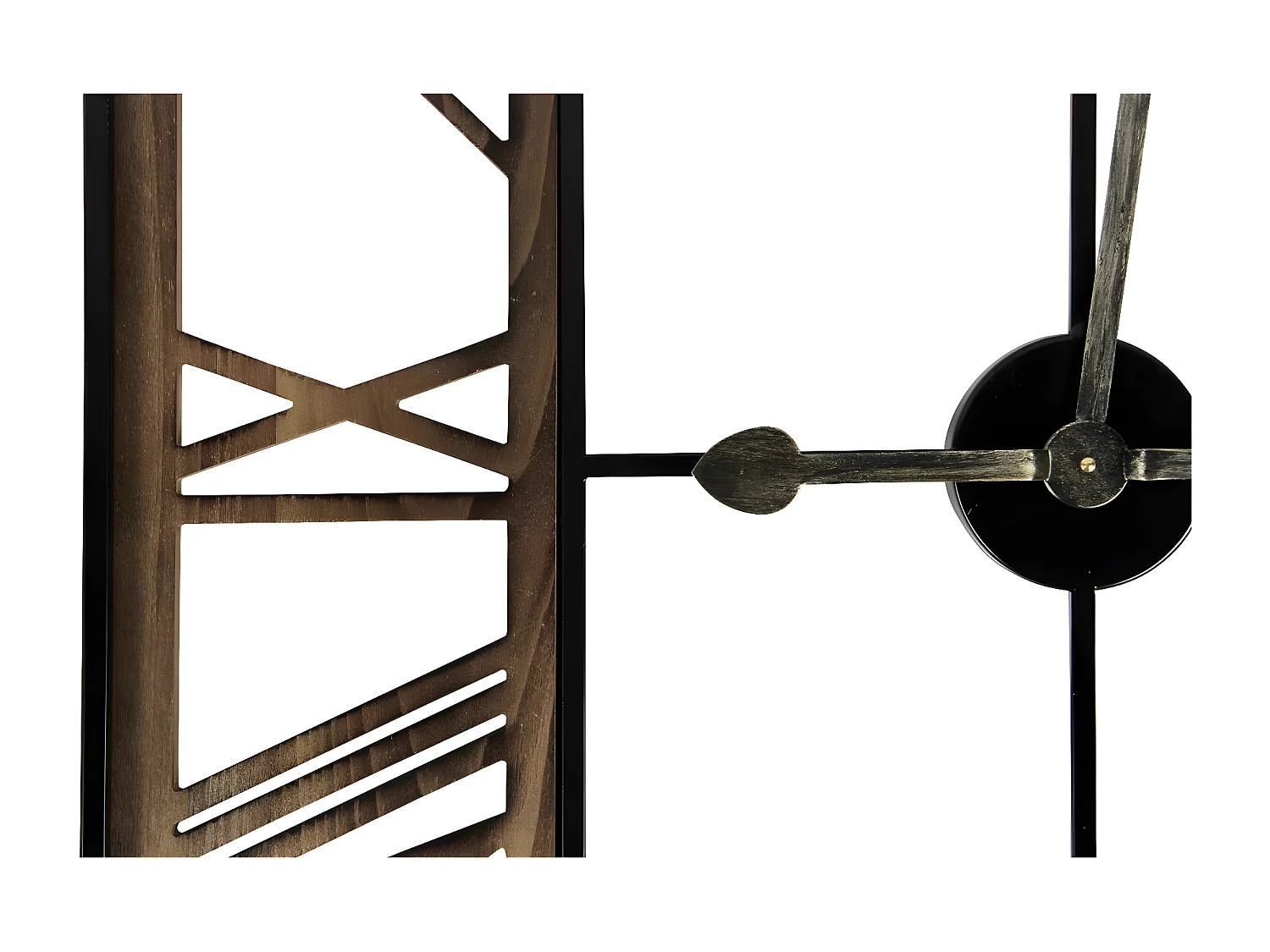 Grande horloge ancienne carré forge Fer Forgé Marron - Décoration d'Autrefois