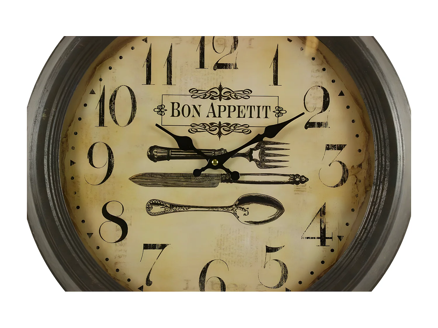 Horloge ancienne murale bon appétit Fer Blanc - Décoration d'Autrefois