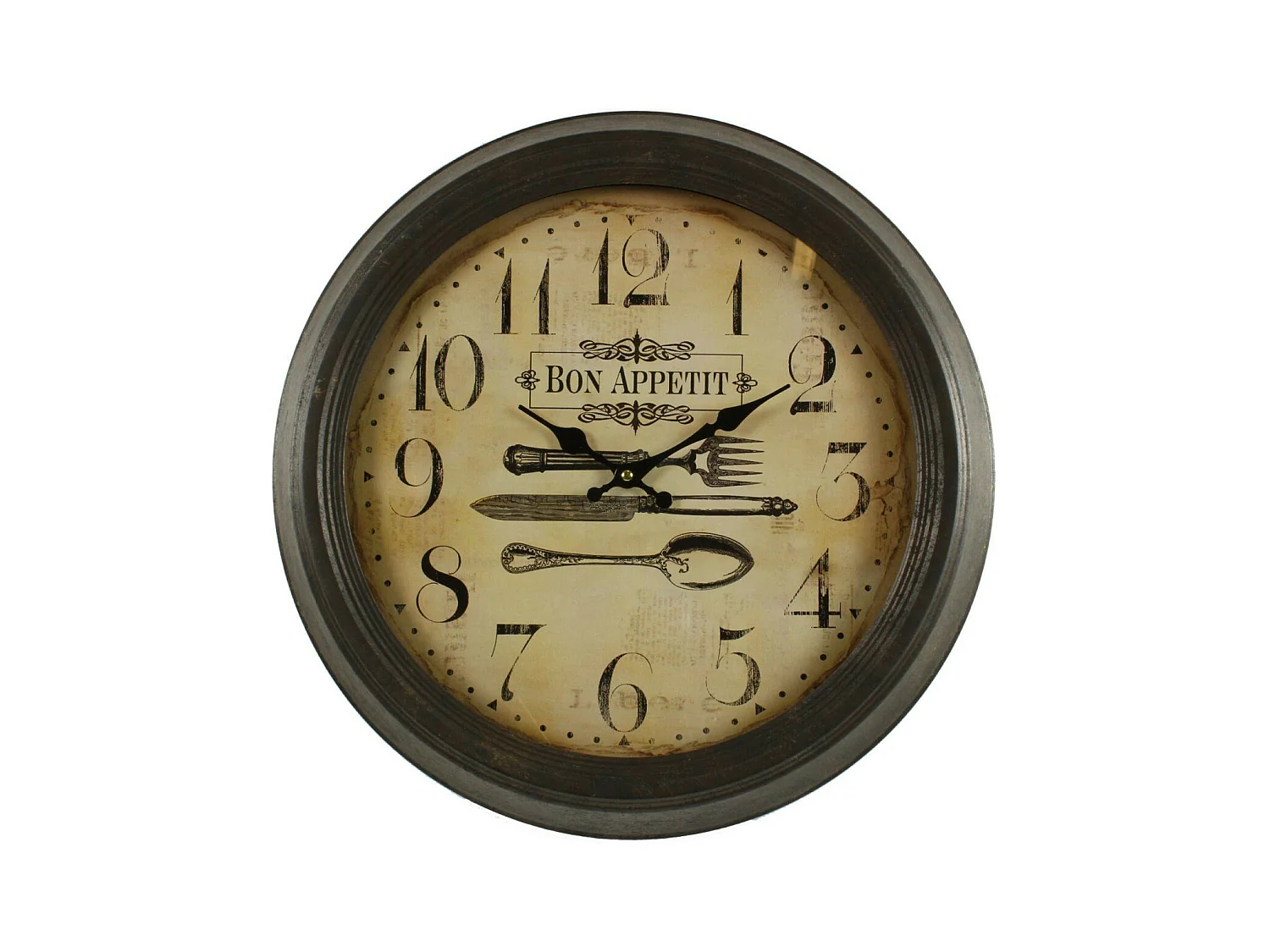 Horloge ancienne murale bon appétit Fer Blanc - Décoration d'Autrefois