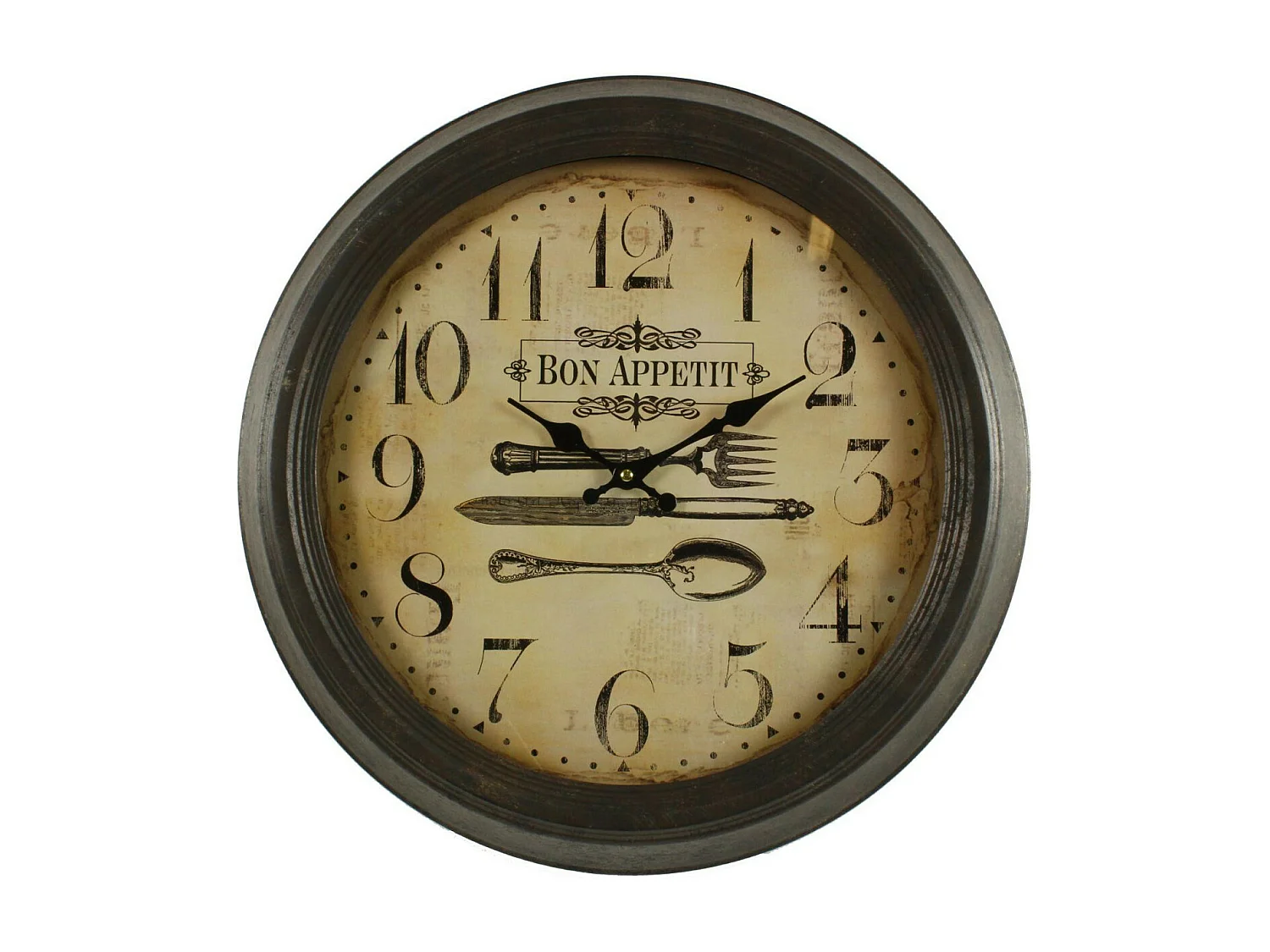 Horloge ancienne murale bon appétit Fer Blanc - Décoration d'Autrefois