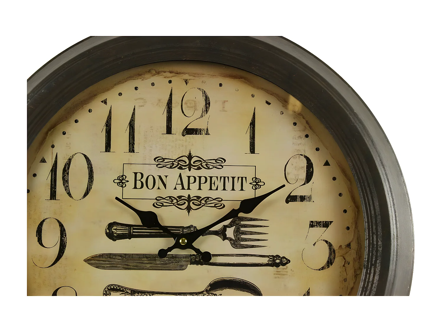 Horloge ancienne murale bon appétit Fer Blanc - Décoration d'Autrefois