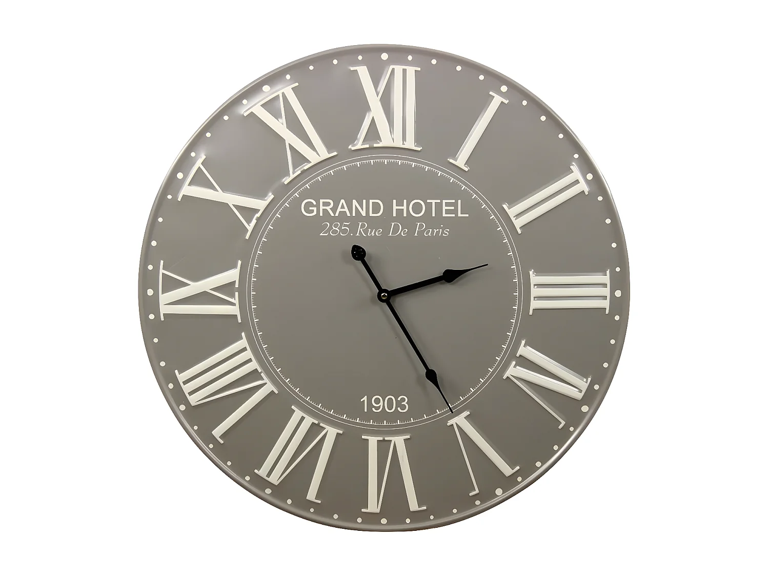Horloge ancienne grand hotel Métal Gris - Décoration d'Autrefois