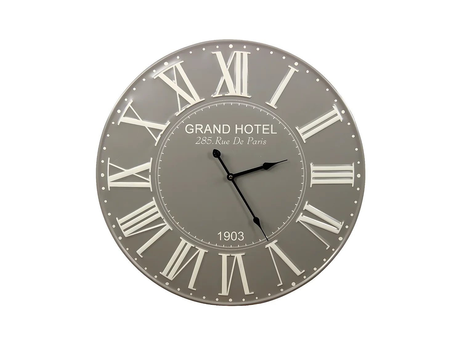 Horloge ancienne grand hotel Métal Gris - Décoration d'Autrefois