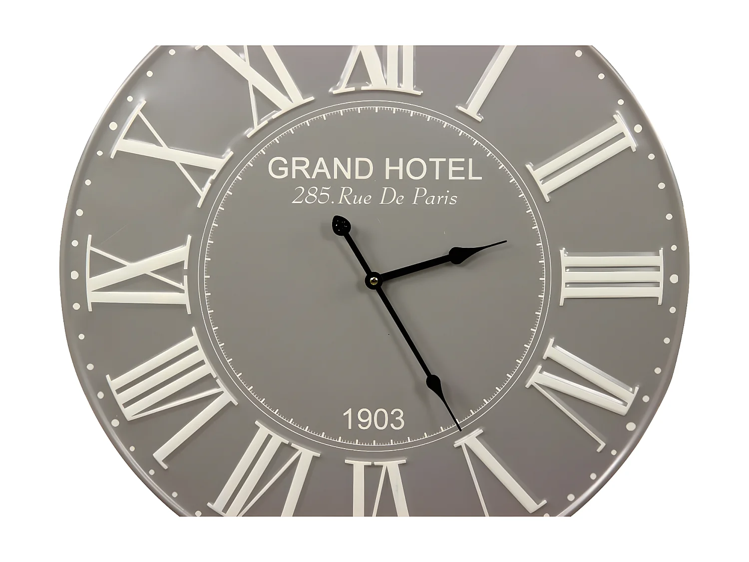 Horloge ancienne grand hotel Métal Gris - Décoration d'Autrefois