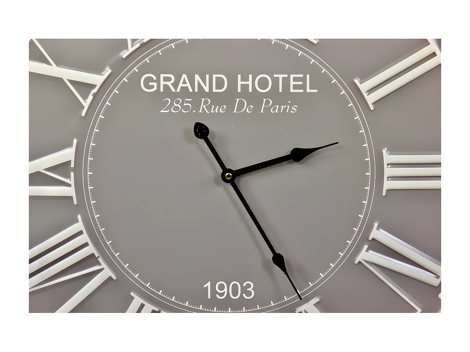 Horloge ancienne grand hotel Métal Gris - Décoration d'Autrefois