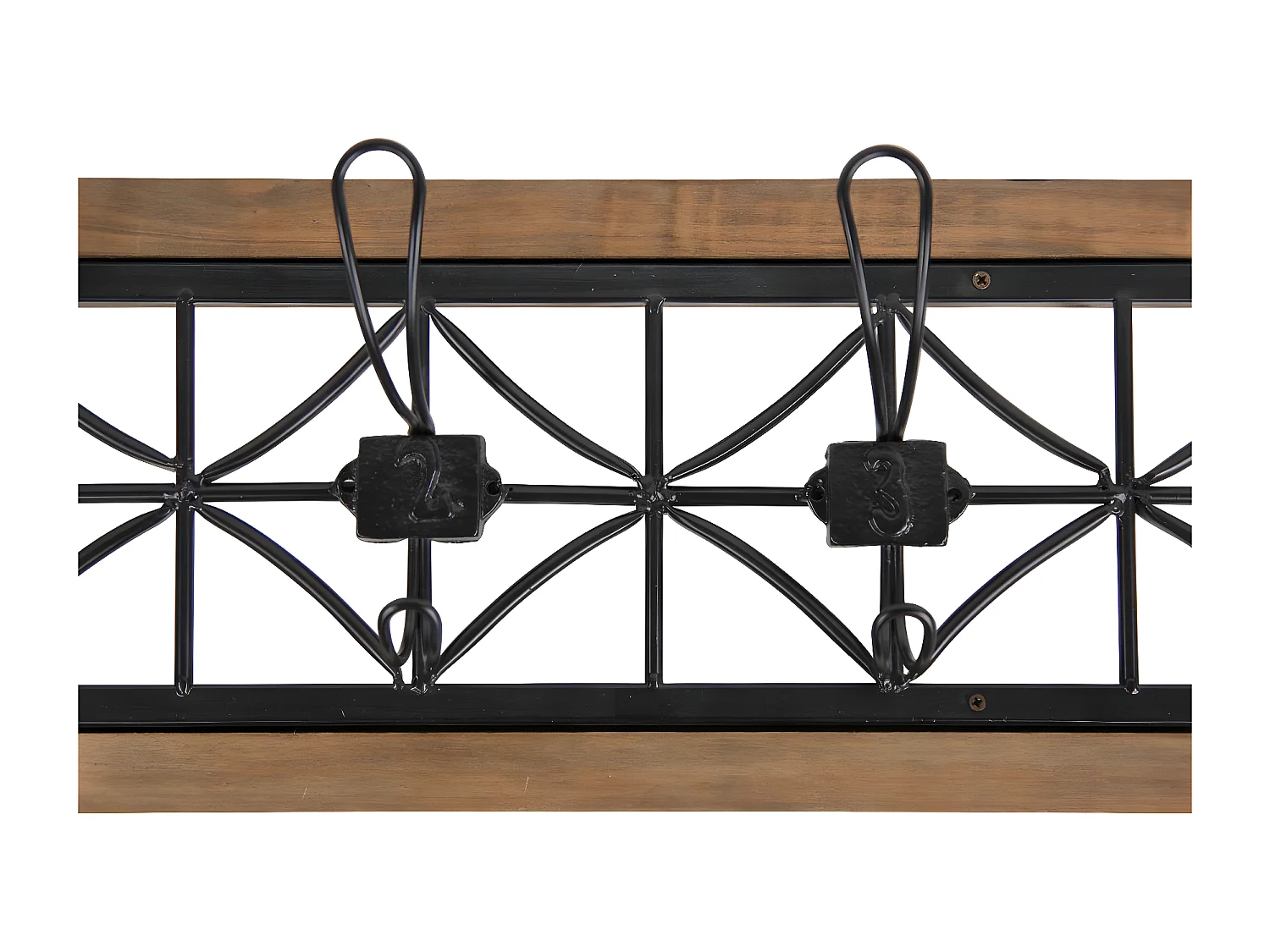 Patère portemanteau 5 accroches Bois Marron - Décoration d'Autrefois