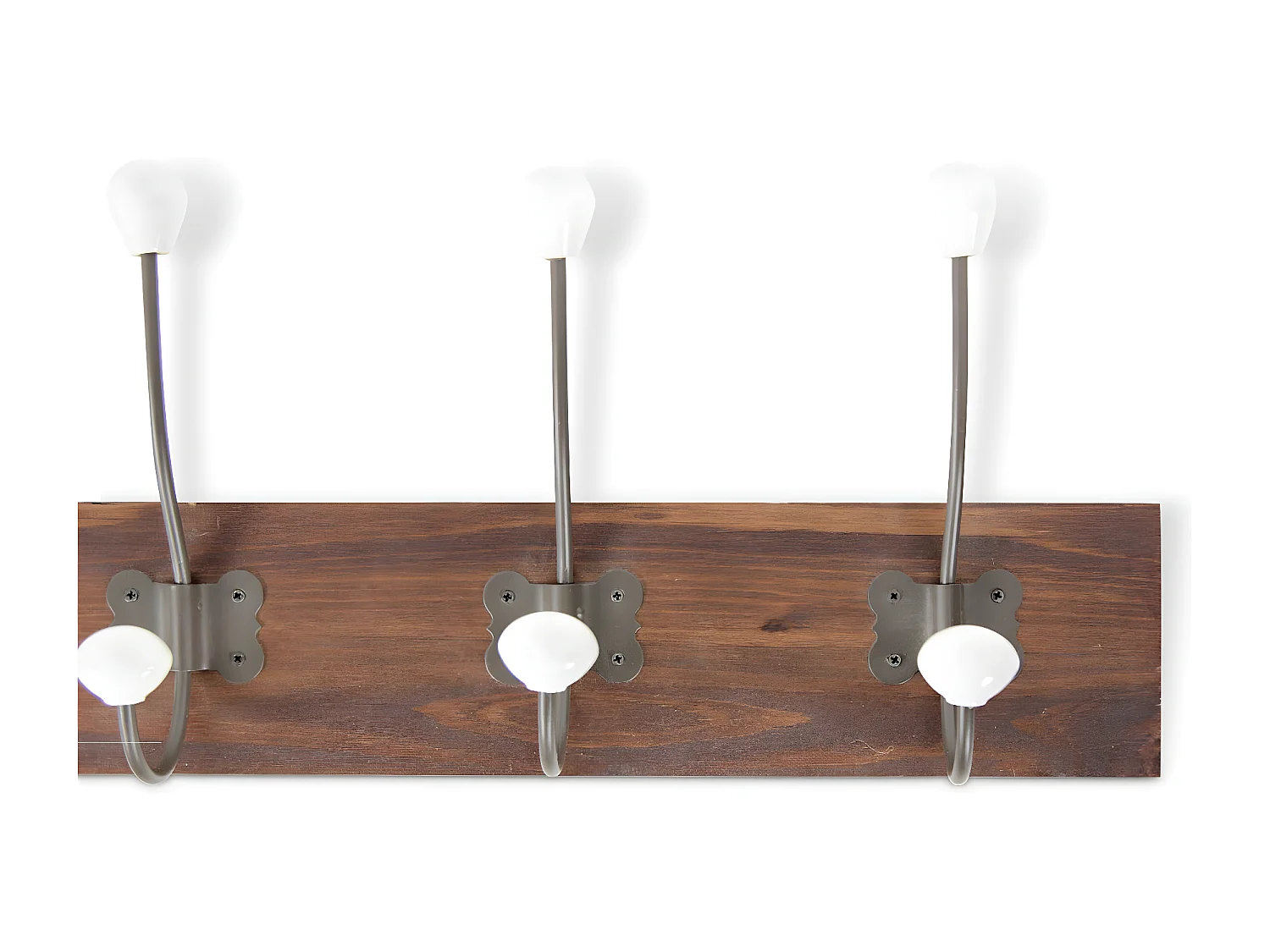 Patère portemanteau 10 accroches Bois Marron - Décoration d'Autrefois