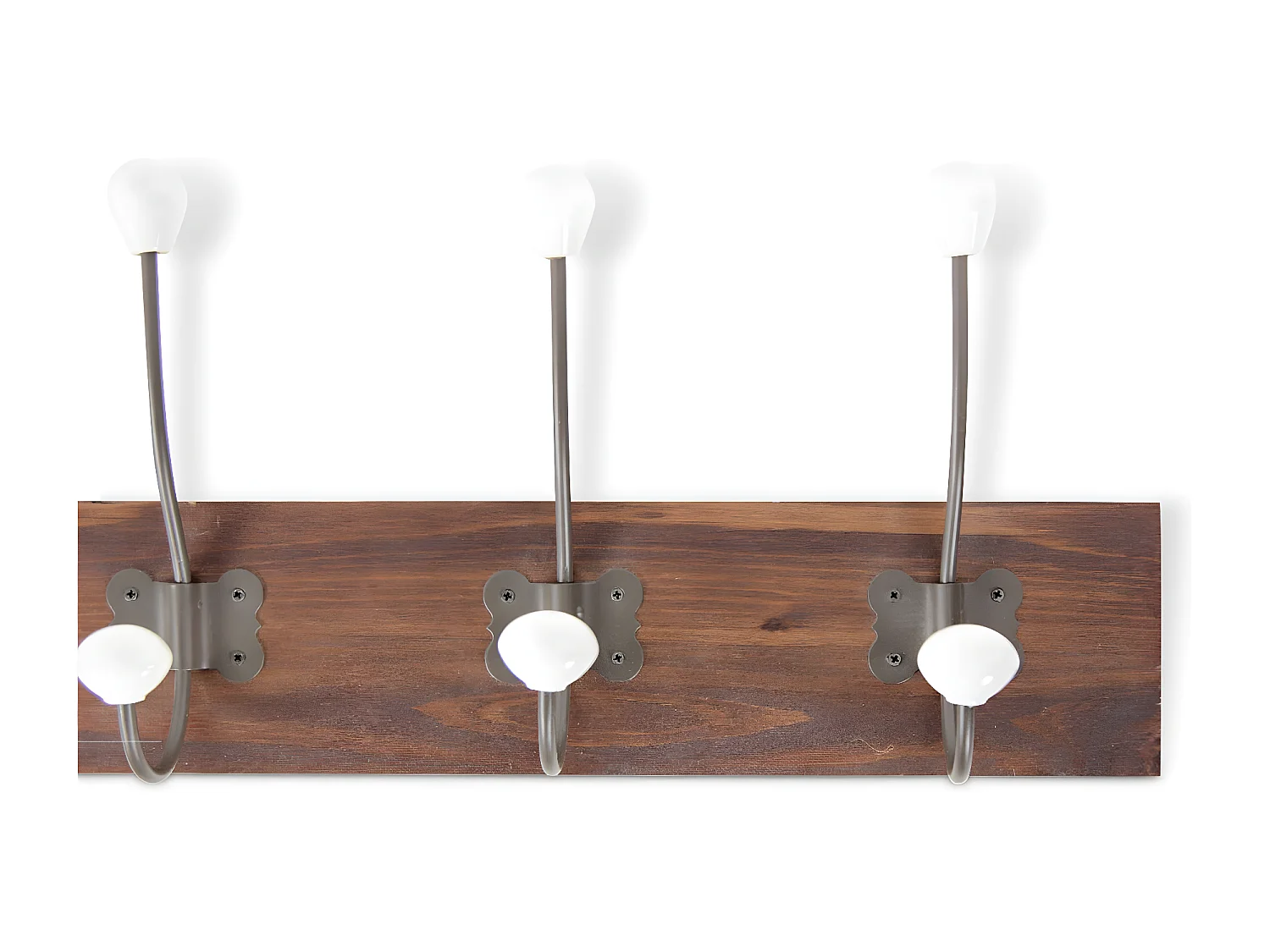 Patère portemanteau 10 accroches Bois Marron - Décoration d'Autrefois