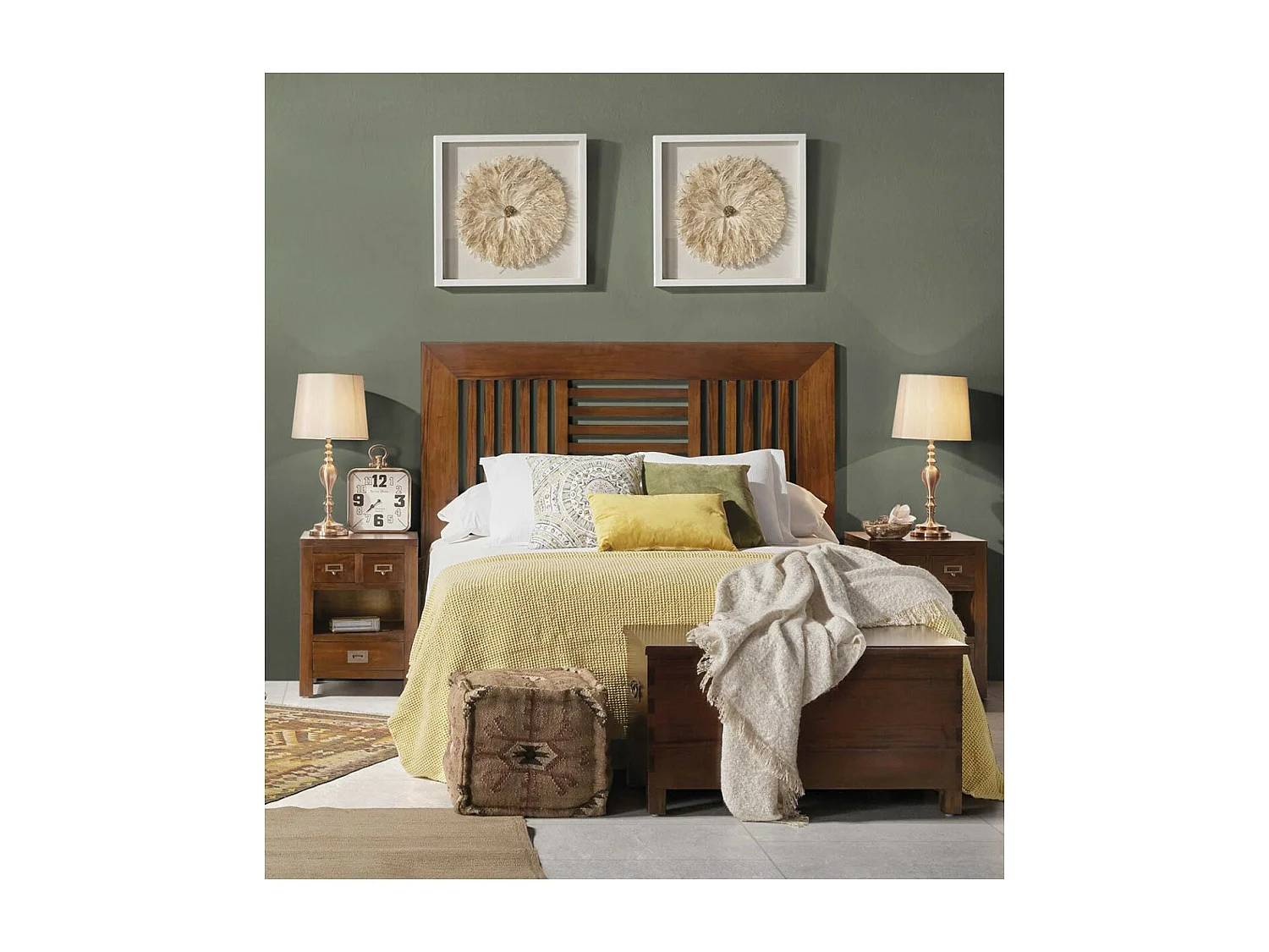 Tête de lit Bois Marron - Cléophée Décoration d'Autrefois